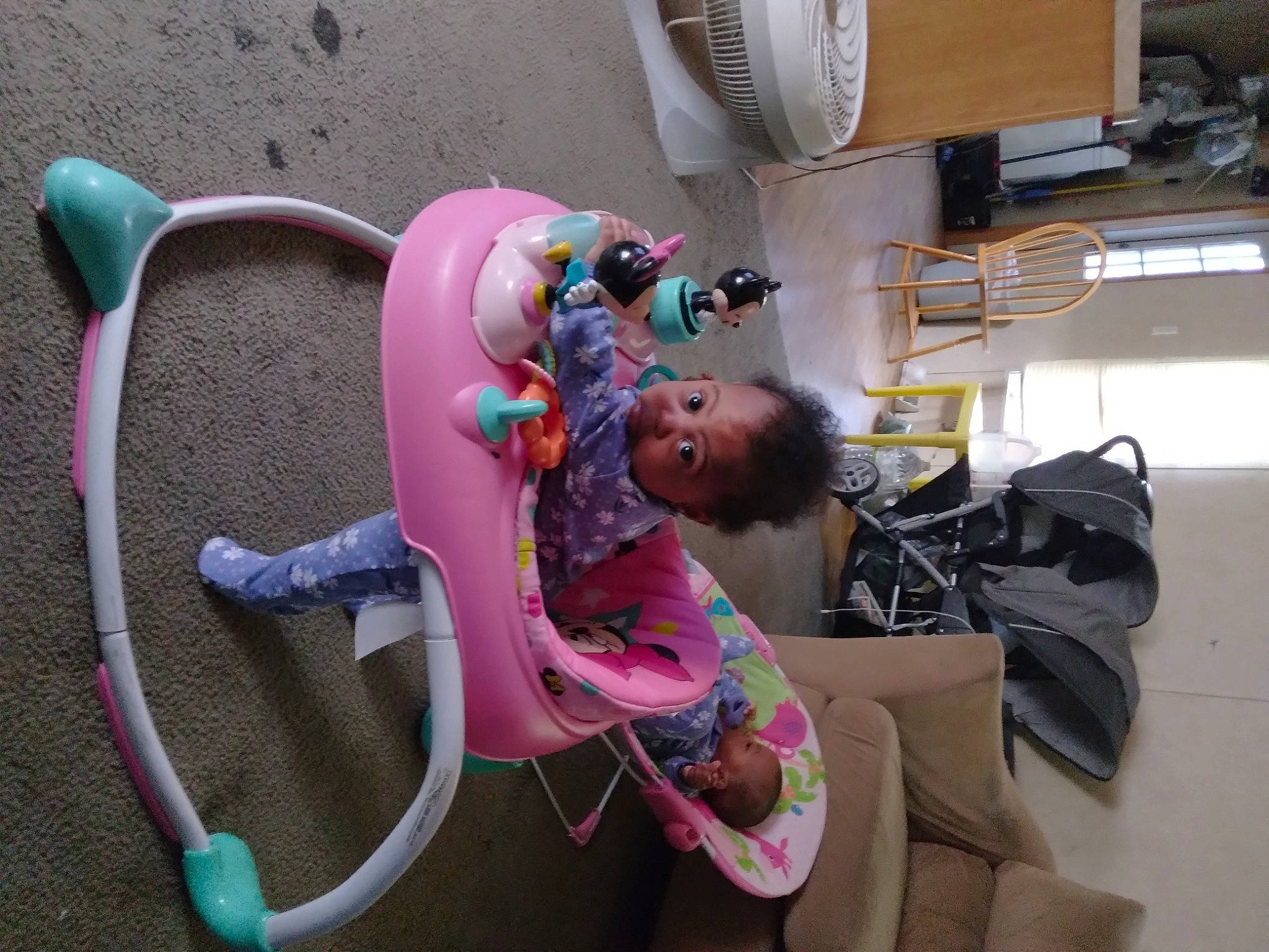 Jalia joined the competition — help win amazing prizes! baby, baby_products, bag, child, city, event, fun, leisure, luggage_and_bags, magenta, mechanical_fan, person, pink, play, recreation, room, sitting, toddler, toy, tree