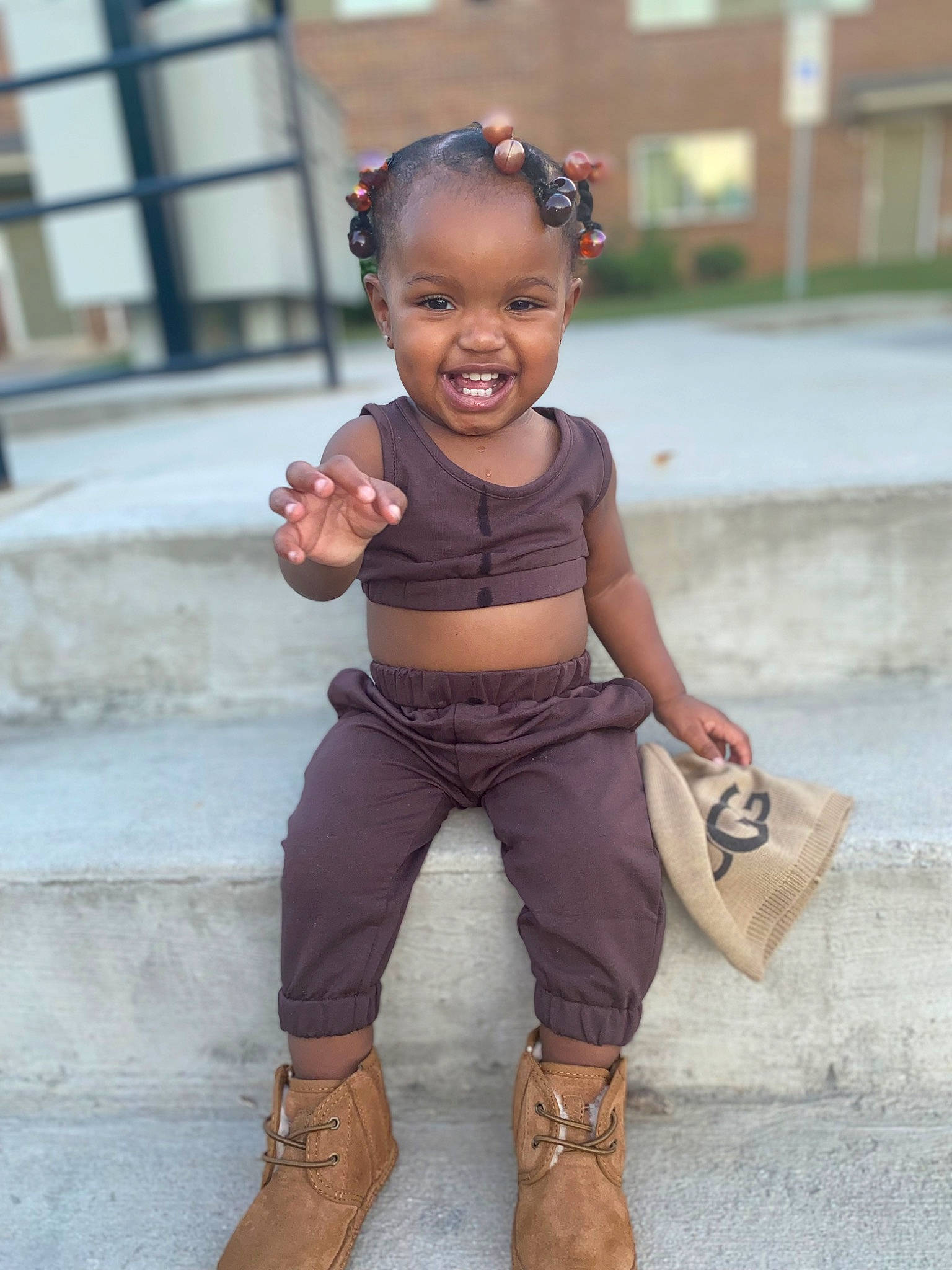 Yormani is registered to the contest to win money with this photo: baby, baby_toddler_clothing, beauty, face, fashion, footwear, hand, happy, head, leg, person, photograph, pink, sandal, shoe, skin, sleeve, smile, t_shirt, toddler