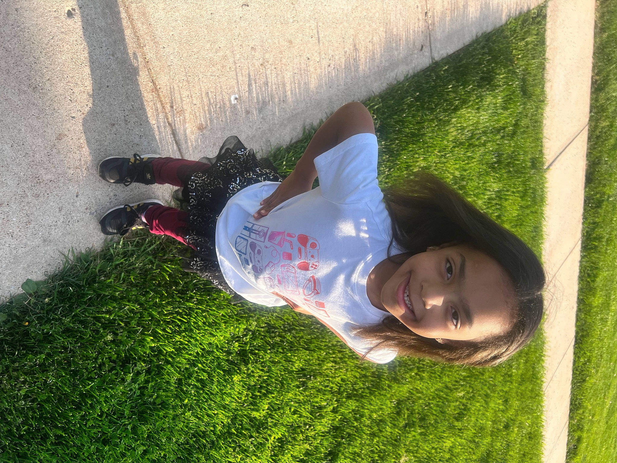 Aleah joined the competition — help win amazing prizes! child, fun, garden, grass, grass_family, happy, joy, landscape, lawn, leisure, people_in_nature, person, plant, shadow, smile, toddler, walking_shoe, yard