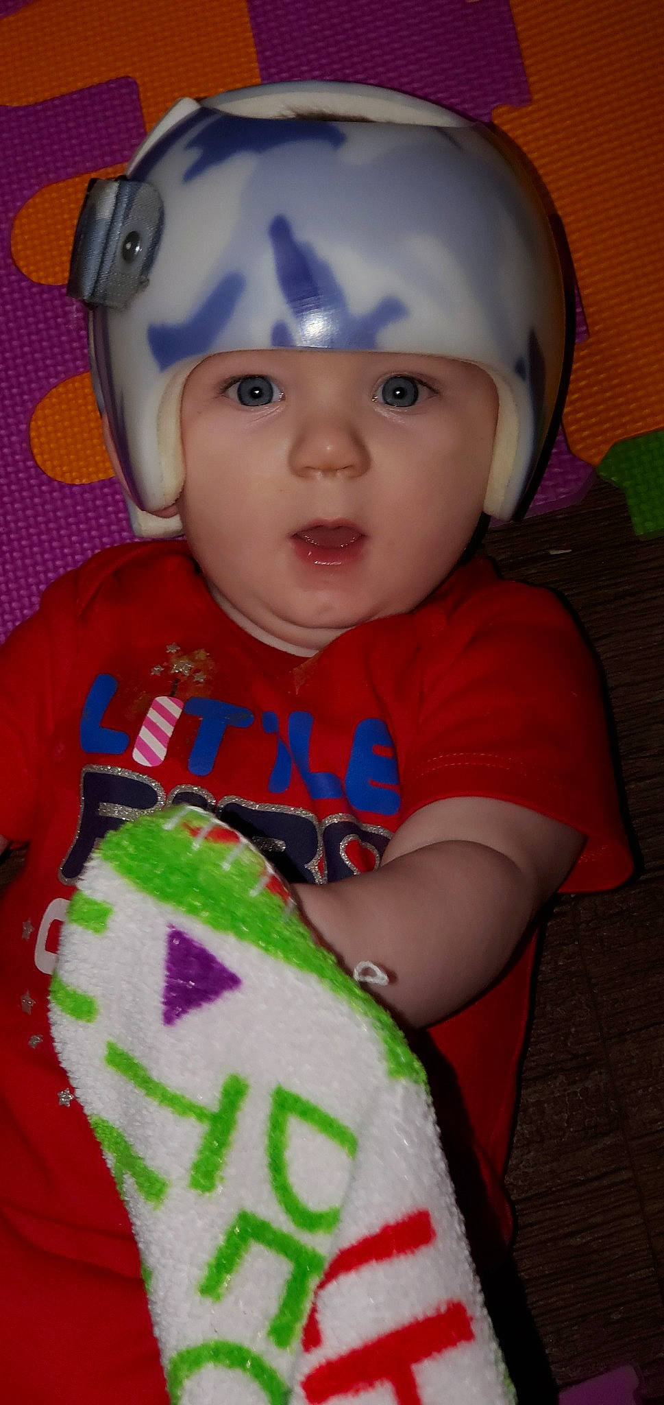 Konnor joined the competition — help win amazing prizes! baby, cheek, child, cool, eye, face, forehead, head, headwear, person, play, smile, surprise, toddler