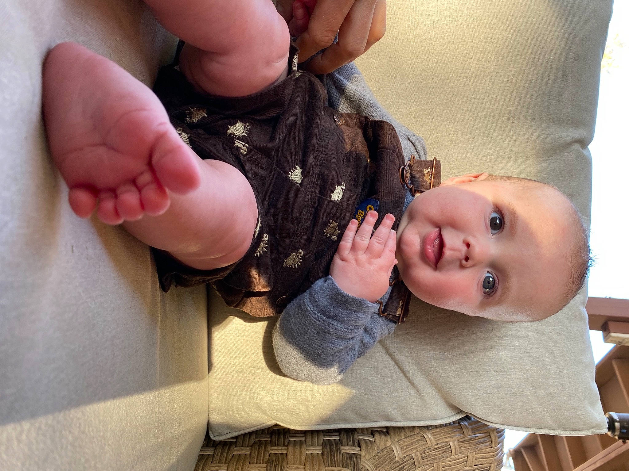 Kaedon is registered to the contest to win money with this photo: arm, baby, baby_toddler_clothing, cheek, child, comfort, ear, eyelash, finger, foot, gesture, hand, happy, joint, nail, person, skin, sleeve, thumb, toddler