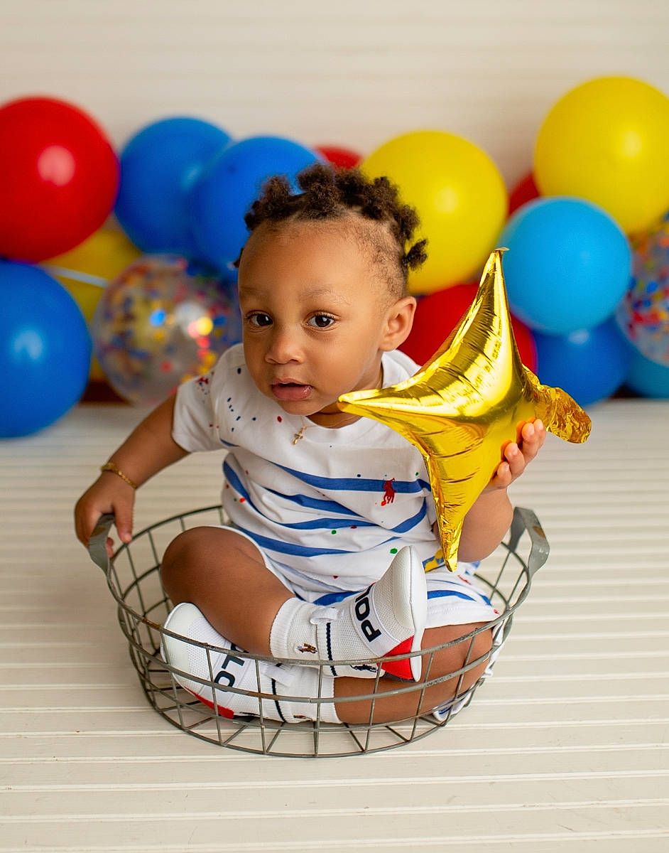 Kai'Sen joined the competition — help win amazing prizes! baby, baby_toddler_clothing, balloon, beauty, bib, blue, child, event, facial_expression, fun, happy, leisure, party, party_supply, person, photograph, play, product, recreation, toddler