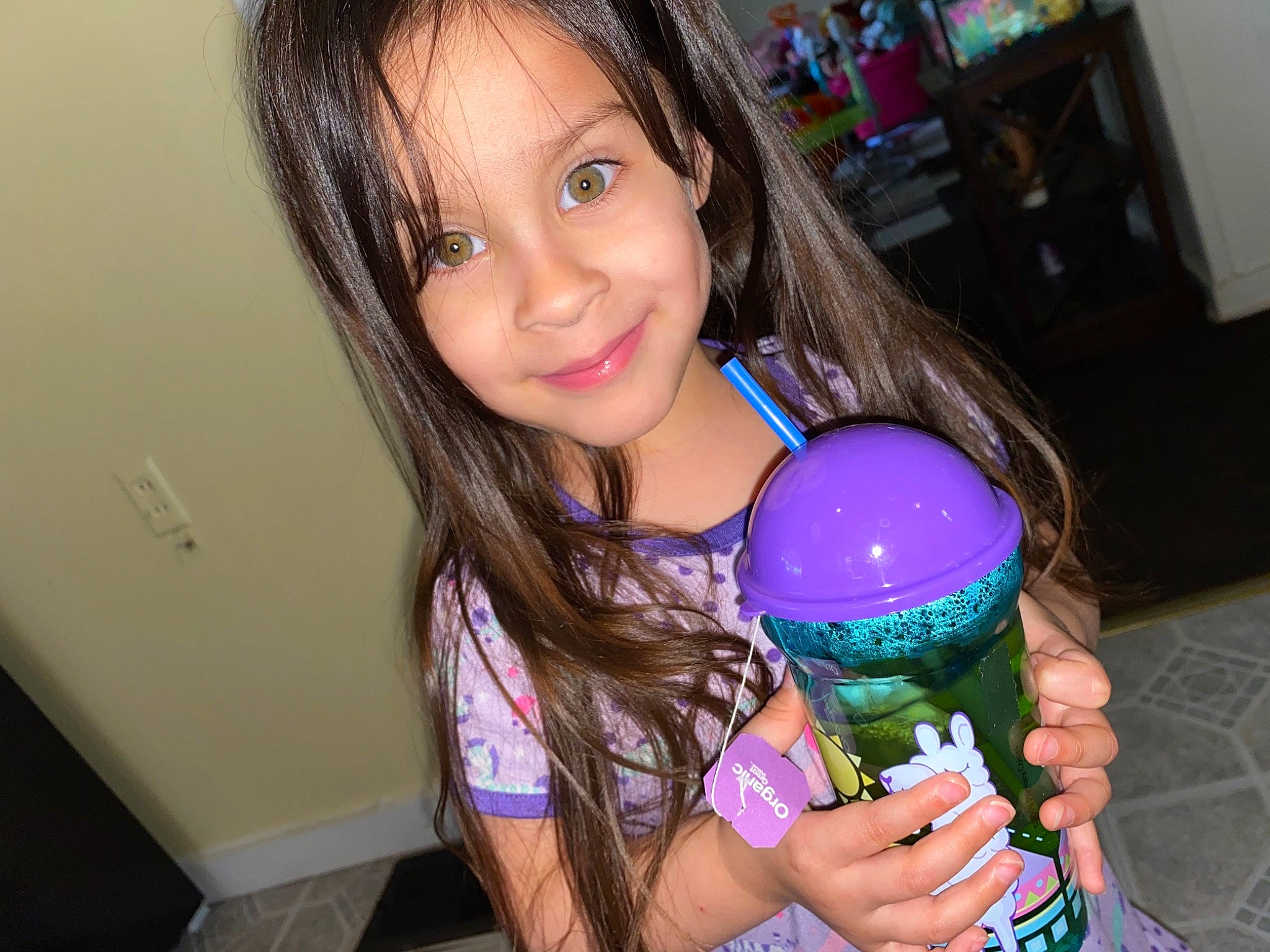 Genesis joined the competition — help win amazing prizes! bangs, black_hair, brown_hair, child, dairy, drink, drinking, electric_blue, eyelash, food, fun, hand, happy, ice_cream_cone, joy, layered_hair, nail, person, smile, sweetness