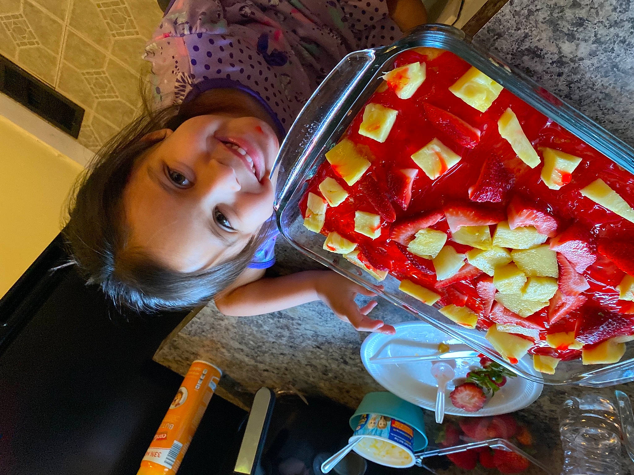 Genesis is registered to the contest to win money with this photo: apple, carmine, child, comfort_food, cuisine, dish, food, fruit, fun, ingredient, joy, junk_food, nail, person, produce, recipe, smile, strawberries, strawberry, sweetness