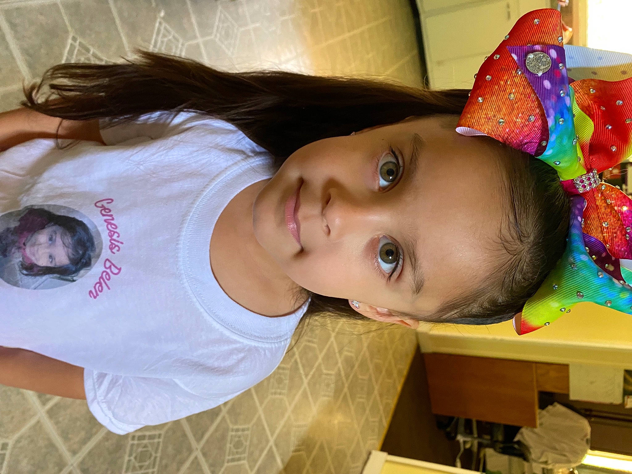 Genesis joined the competition — help win amazing prizes! cheek, child, chin, elbow, eyebrow, eyelash, fashion_accessory, forehead, fun, hair, happy, iris, joy, mouth, nose, person, room, skin, sleeve, t_shirt
