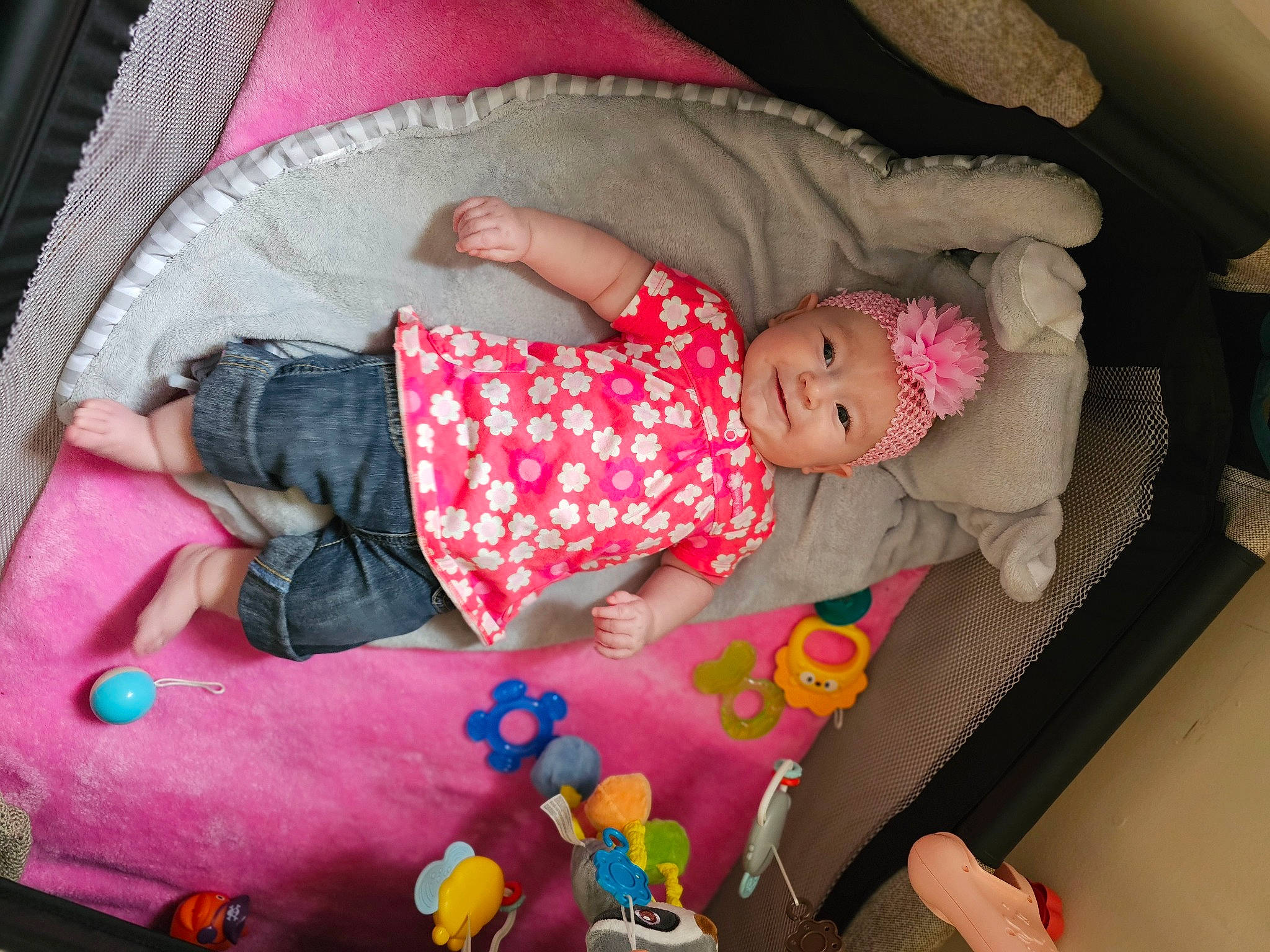 Rhiannon joined the competition — help win amazing prizes! baby, baby_products, baby_sleeping, baby_toddler_clothing, baby_toys, bed, bedtime, child, comfort, headwear, joy, lap, linens, magenta, nap, pattern, person, pink, room, sleep