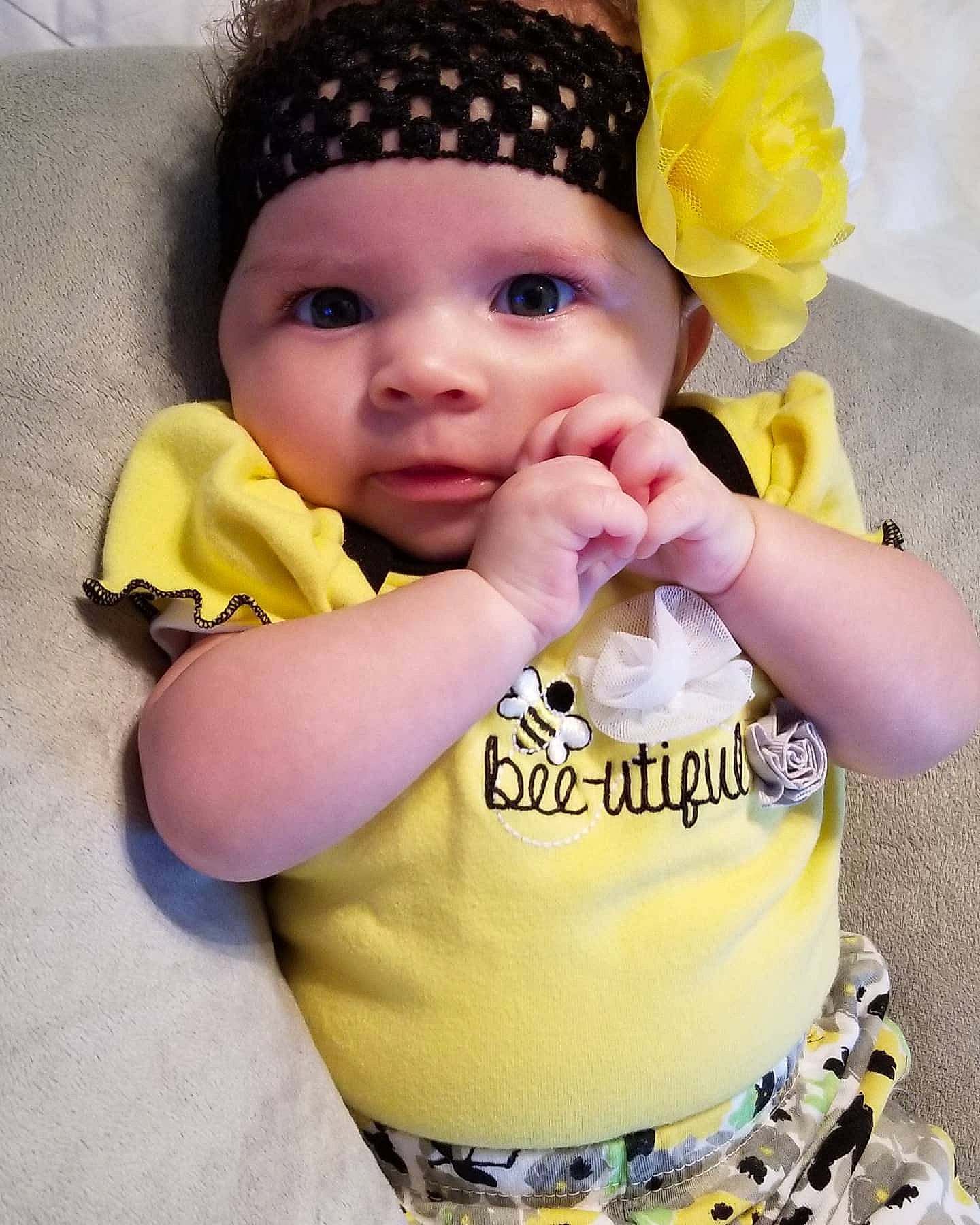 Alanna joined the competition — help win amazing prizes! baby, baby_products, baby_toddler_clothing, baked_goods, beanie, bonnet, cake, child, costume_accessory, dessert, fruit, hair_accessory, headband, headpiece, headwear, knit_cap, person, sweetness, taste, toddler