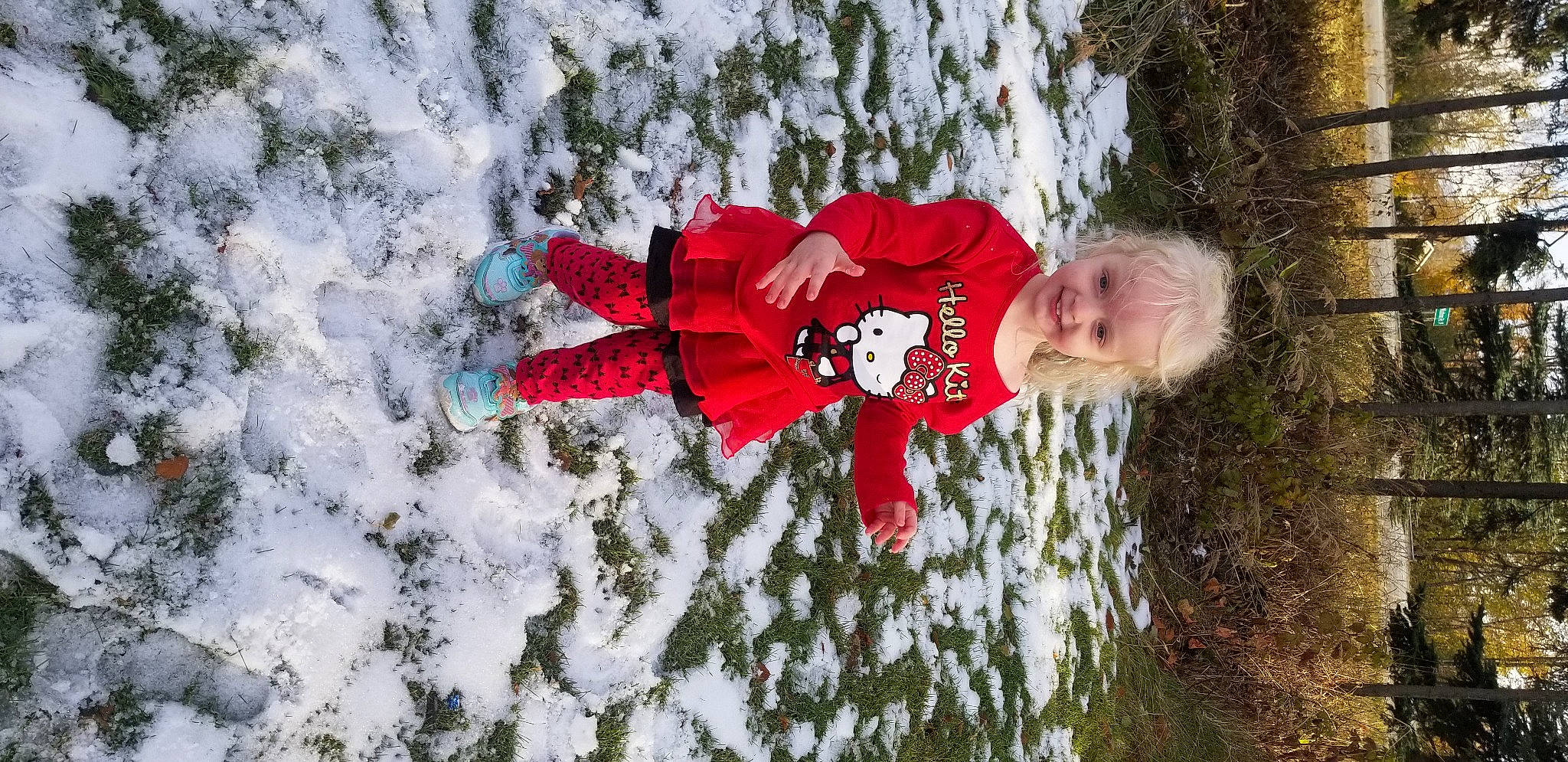 Alexandria joined the competition — help win amazing prizes! baby, branch, carmine, child, event, freezing, frost, fun, grass, happy, joy, leaf, leisure, people_in_nature, person, plant, recreation, snow, toddler, tree