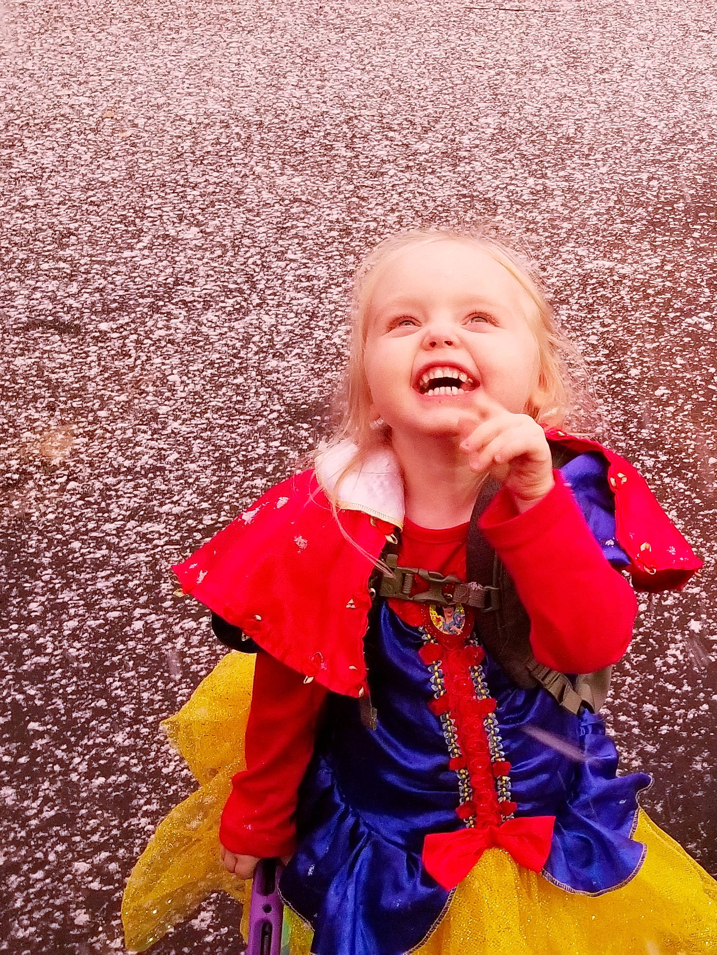 Ophelia joined the competition — help win amazing prizes! baby_toddler_clothing, blond, child, fashion_accessory, fun, grass, happy, jewellery, leisure, magenta, pattern, people_in_nature, person, personal_protective_equipment, pink, play, recreation, sitting, smile, toddler