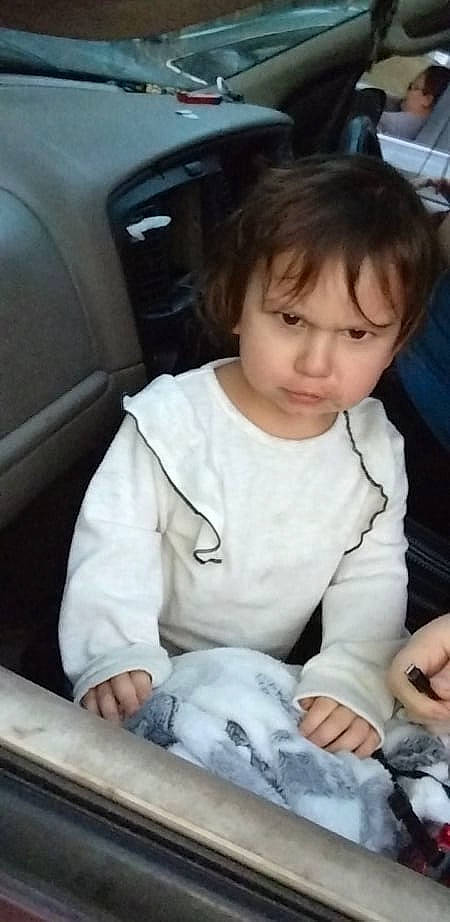 Adriana joined the competition — help win amazing prizes! auto_part, car_seat, car_seat_cover, child, chin, comfort, hair, hand, happy, head, head_restraint, nose, person, sitting, skin, sleeve, steering_wheel, t_shirt, toddler, vehicle_door