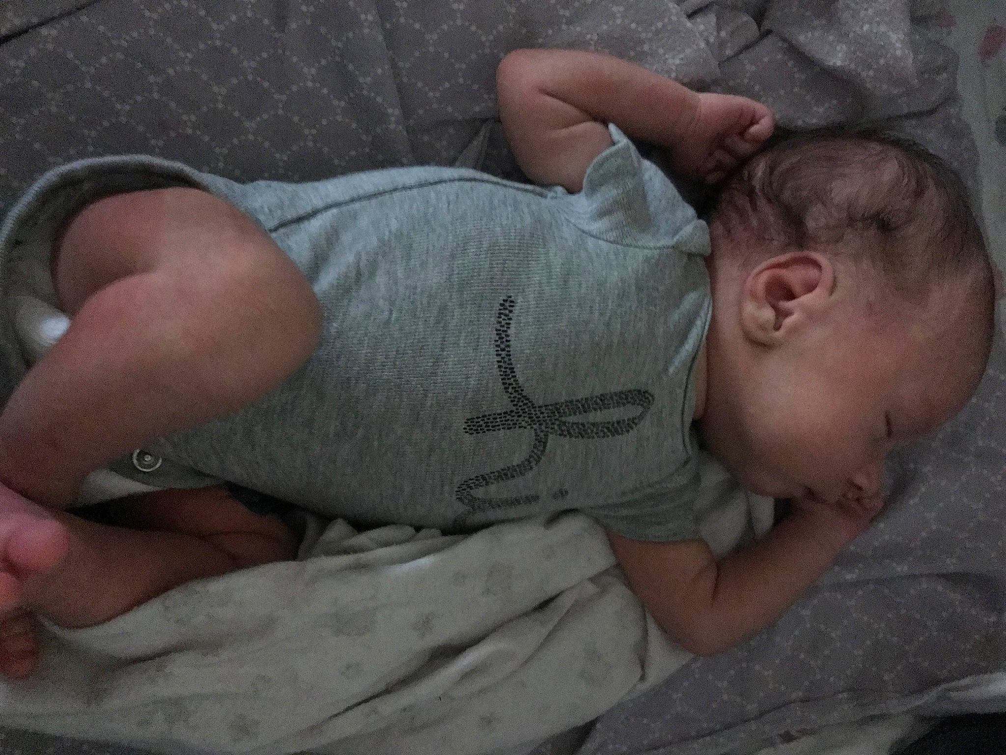 Ray is registered to the contest to win money with this photo: baby, cheek, comfort, elbow, finger, forehead, gesture, grey, hand, human_body, human_leg, joint, leg, mouth, muscle, skin, thigh, toddler, trunk, vertebrate