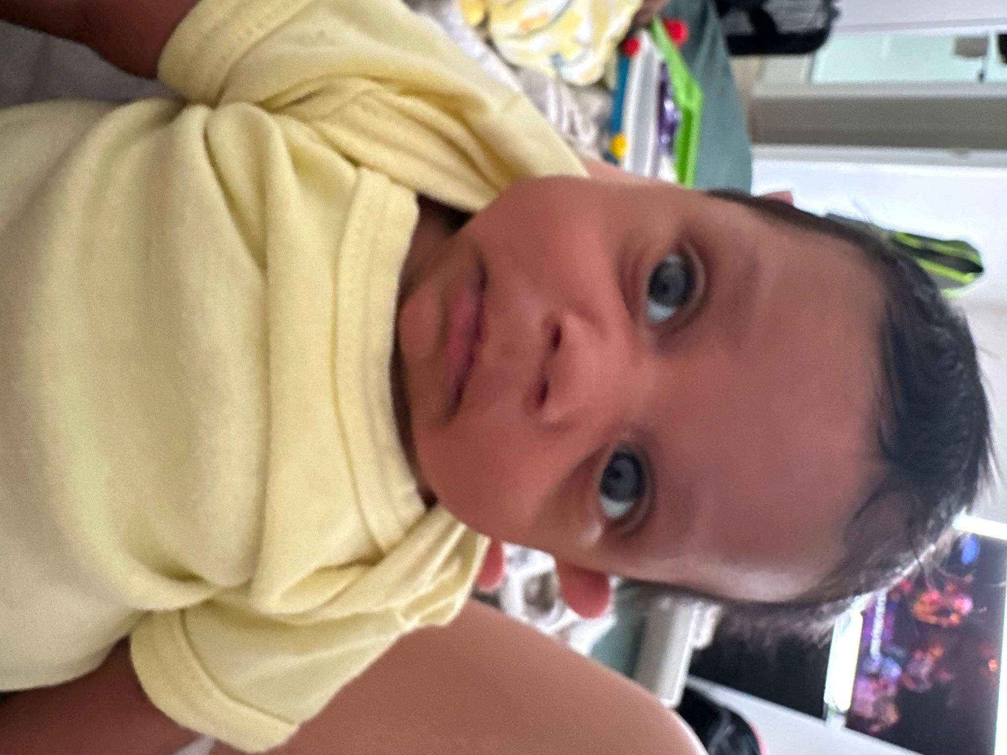 Avianna is registered to the contest to win money with this photo: baby, baby_toddler_clothing, cheek, child, comfort, ear, eye, eyelash, fun, happy, hat, iris, lip, mouth, nose, person, skin, smile, toddler