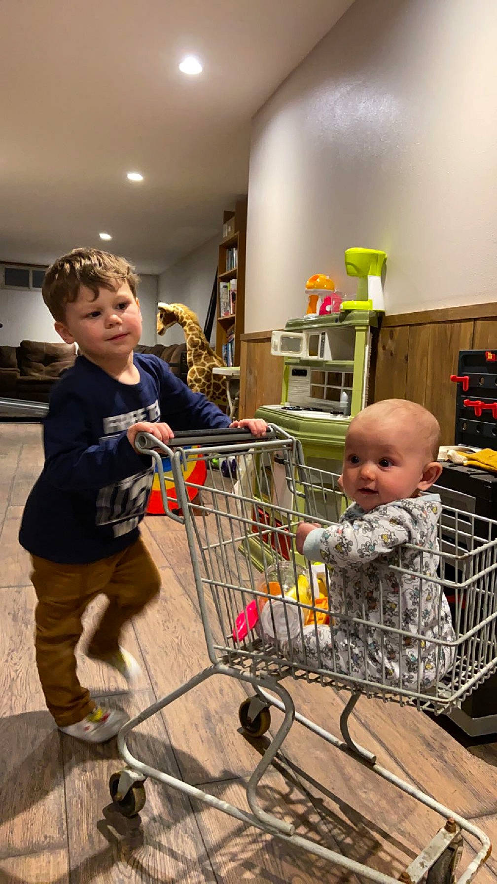 Ila joined the competition — help win amazing prizes! baby, baby_safety, building, cart, child, cleanliness, customer, engineering, flooring, fun, leisure, person, play, retail, service, shelf, shopping, shopping_cart, tire, toddler