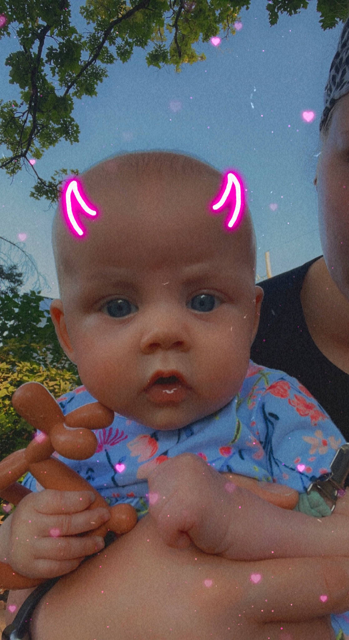 Harlow is registered to the contest to win money with this photo: azure, baby, baby_toddler_clothing, beauty, cheek, chest, child, finger, grass, happy, leisure, lip, magenta, mouth, nose, person, pink, skin, sky, thumb