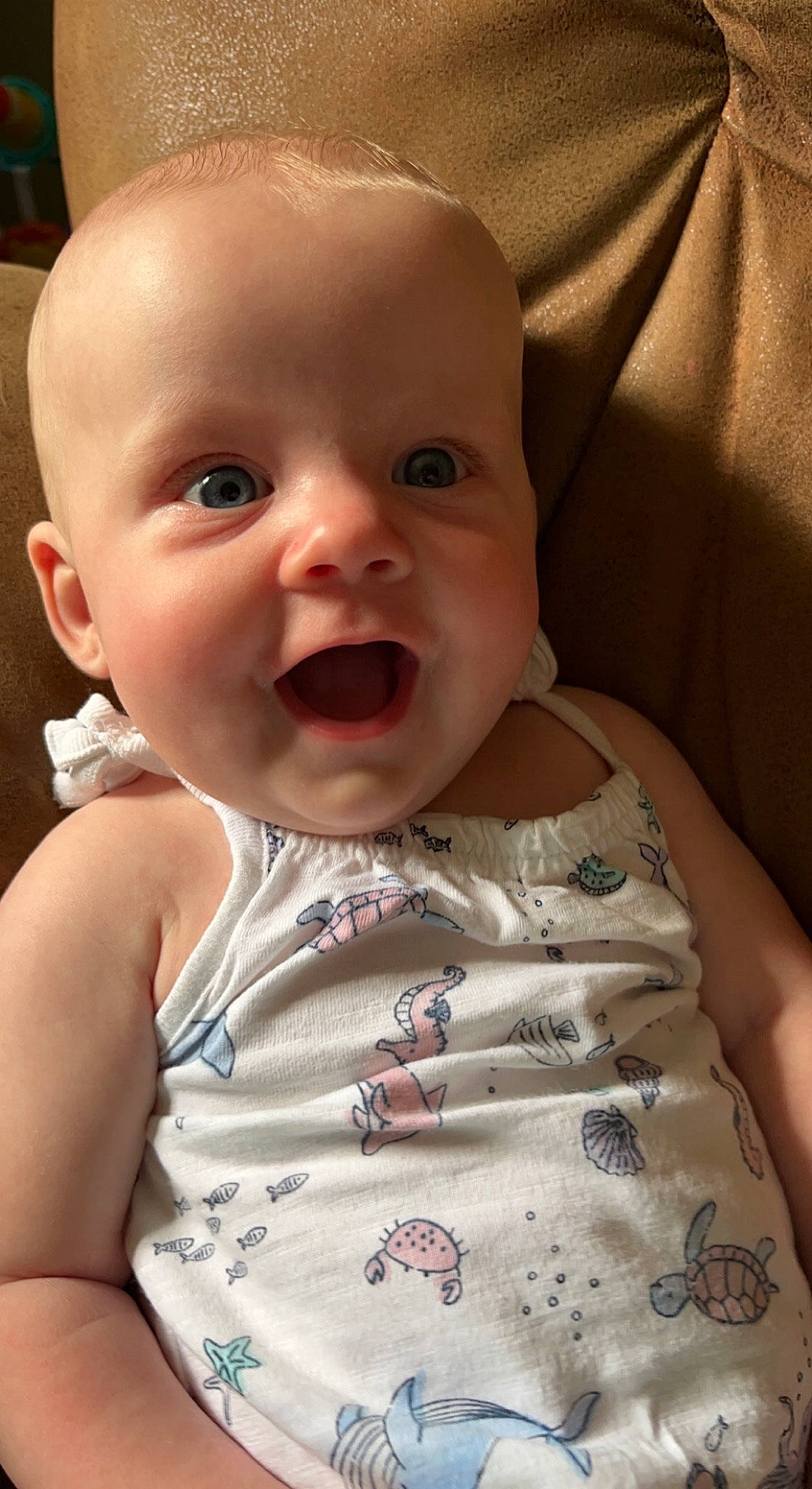 Harlow joined the competition — help win amazing prizes! baby, baby_toddler_clothing, cheek, chin, comfort, eye, eyebrow, finger, happy, head, iris, lip, mouth, neck, nose, person, skin, sleeve, smile, textile