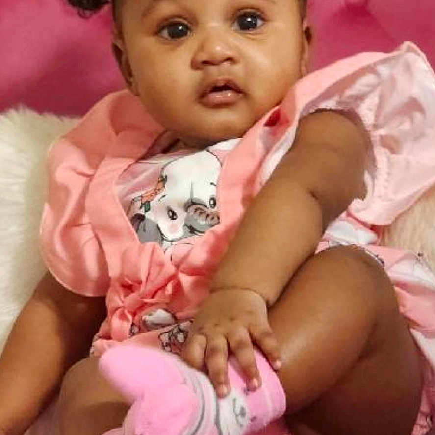 Destiny is registered to the contest to win money with this photo: accessories, architecture, arm, baby, bandage, barefoot, bed, bedroom, blackhair, bodypart, bonnet, bracelet, building, cap, clothing, cosmetics, costume, couch, crown, cushion