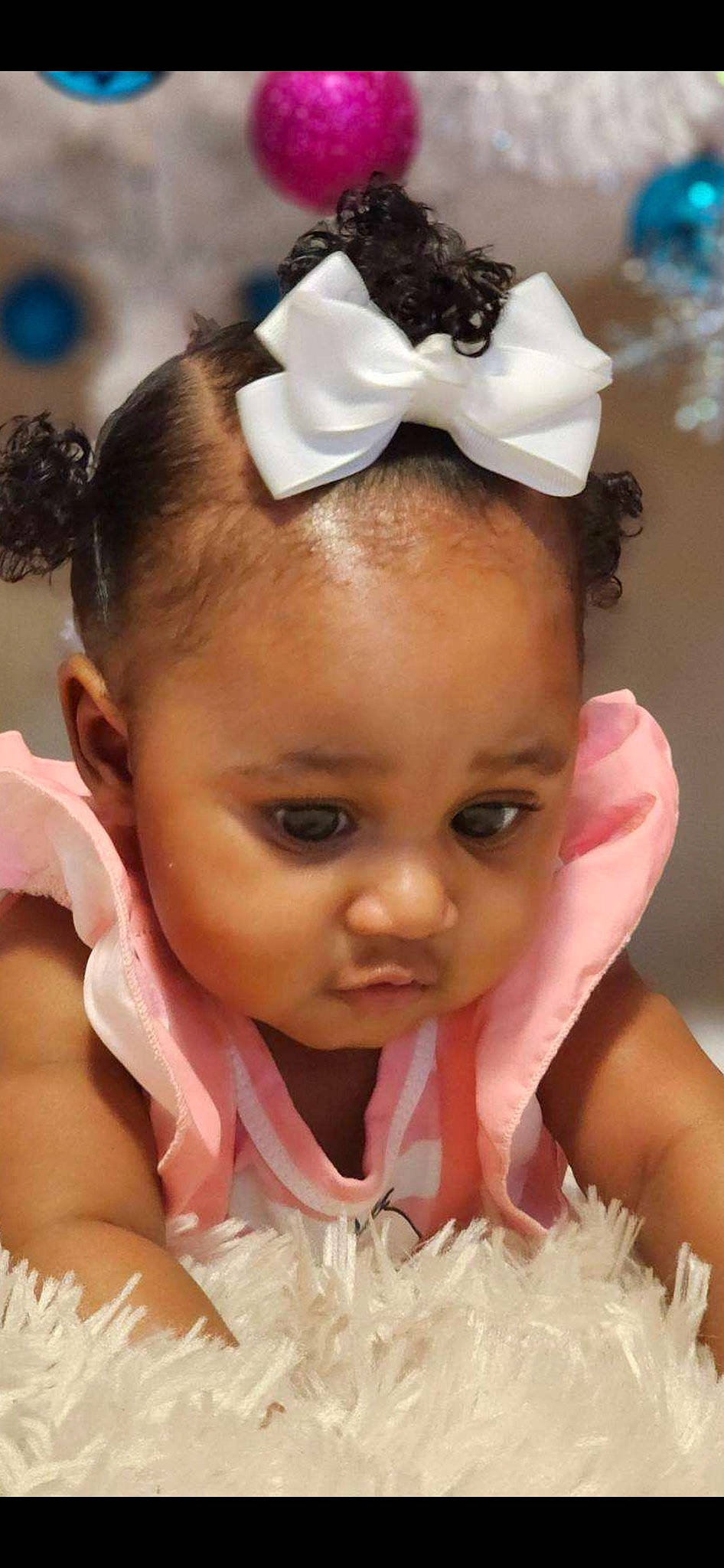 Destiny joined the competition — help win amazing prizes! baby, beauty, cheek, child, dress, ear, eye, eyebrow, eyelash, face, hairstyle, happy, headpiece, lip, nose, organ, person, pink, skin, toddler