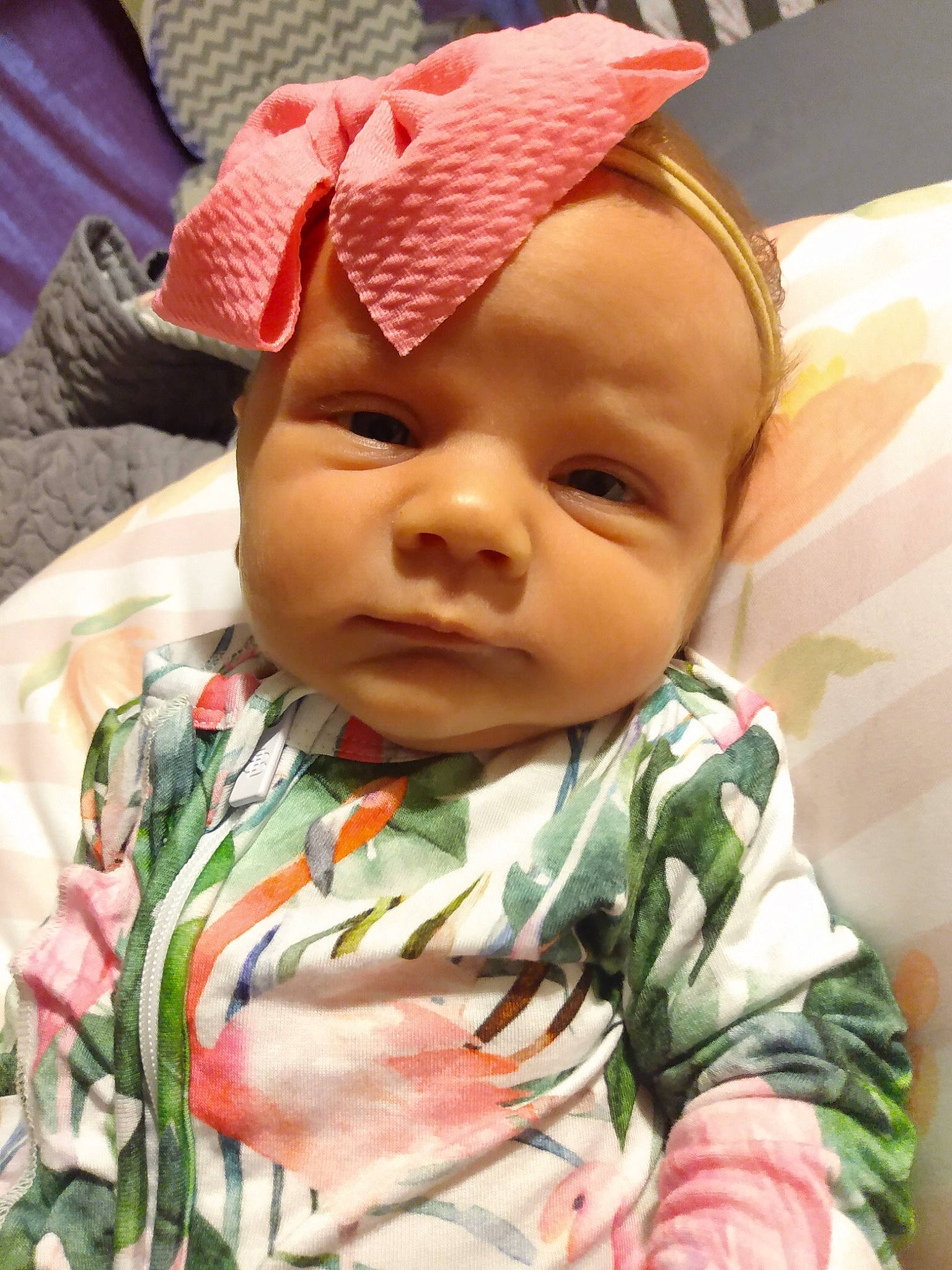 Kimber joined the competition — help win amazing prizes! baby, baby_toddler_clothing, cap, cheek, child, comfort, eye, eyelash, happy, head, headgear, human_body, linens, lip, nose, person, pink, skin, sleeve, smile