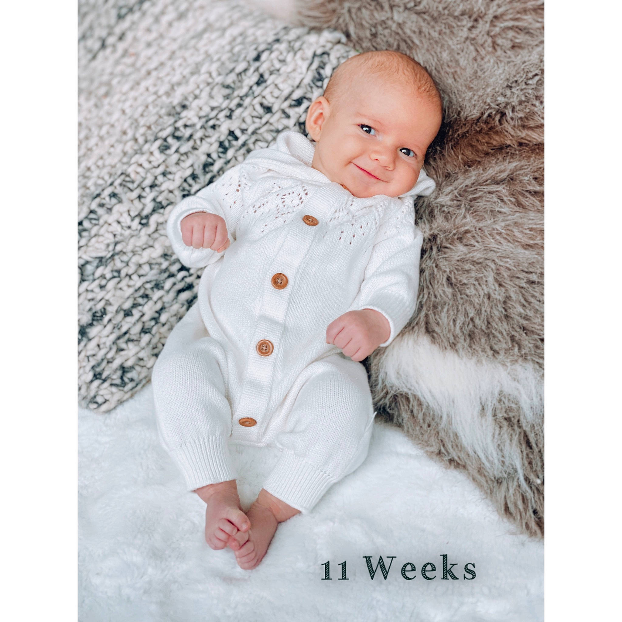 Krew joined the competition — help win amazing prizes! baby, baby_toddler_clothing, collar, comfort, dress, formal_wear, fur, fur_clothing, happy, human_body, jacket, joy, linens, pattern, person, product, sleeve, smile, t_shirt, textile
