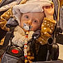 James a rejoint le concours — aidez-le/la à gagner de superbes lots ! baby, baby_accessory, black_straps, blue_eyes, child, curious_expression, cute, fuzzy_clothing, hand_up, indoor, infant, onesie, pacifier, quilted_fabric, red_button, reindeer_costume, seated, soft_toys, stroller, winter_clothing
