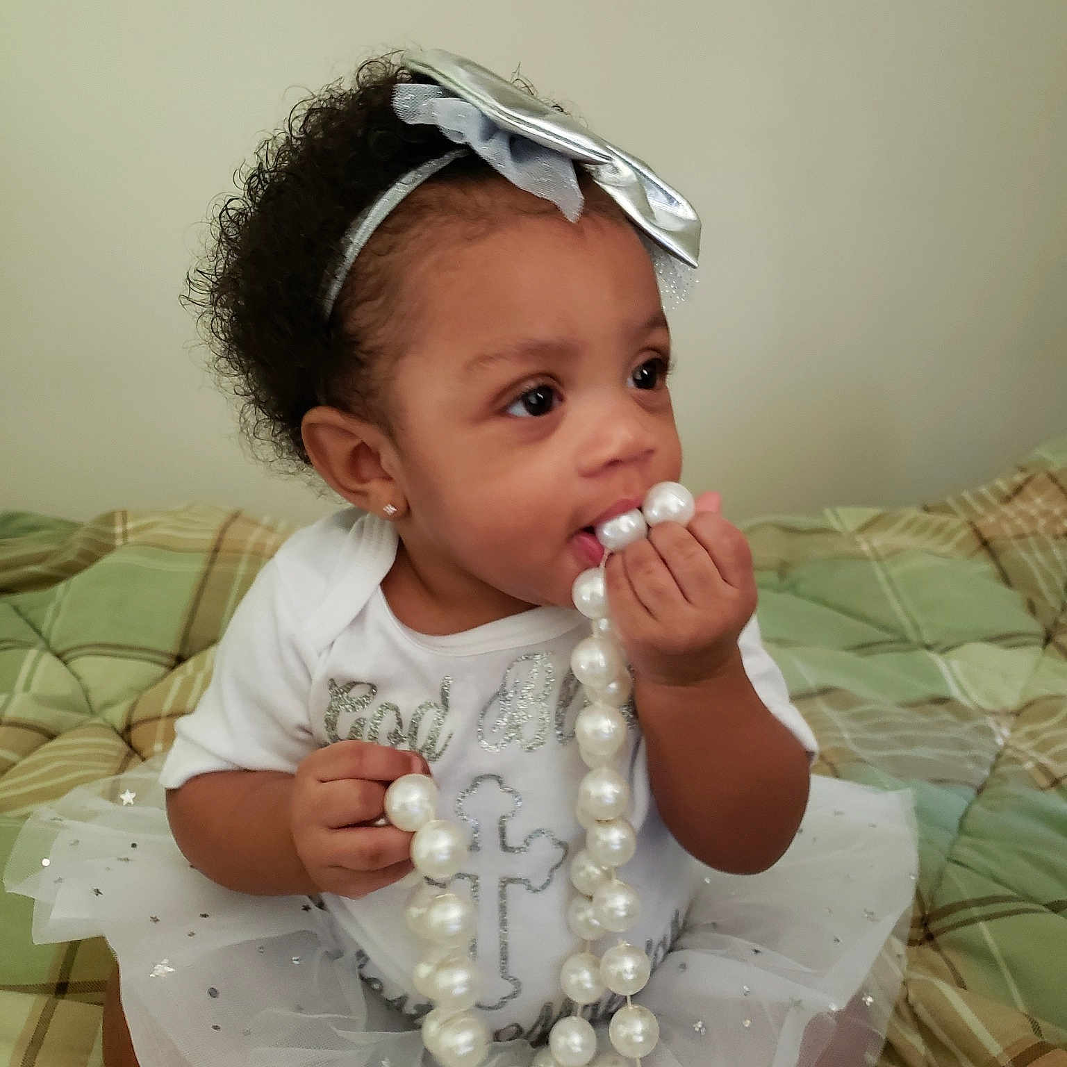 Celeste joined the competition — help win amazing prizes! baby, child, fashion_accessory, hair_accessory, headband, person, toddler
