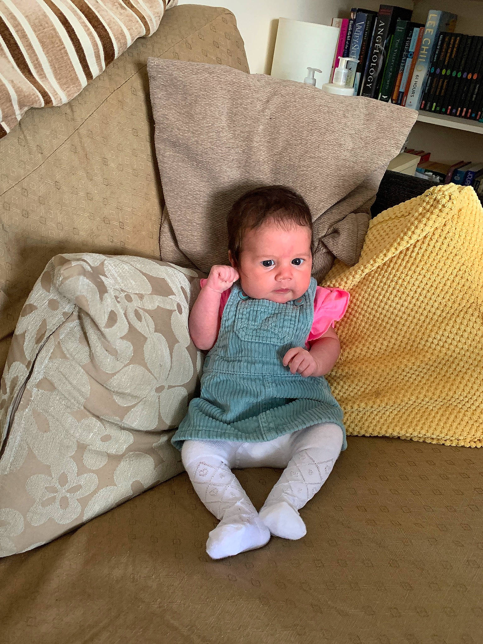 Emelia is registered to the contest to win money with this photo: baby, bedding, child, comfort, floor, flooring, furniture, linens, person, room, textile, toddler