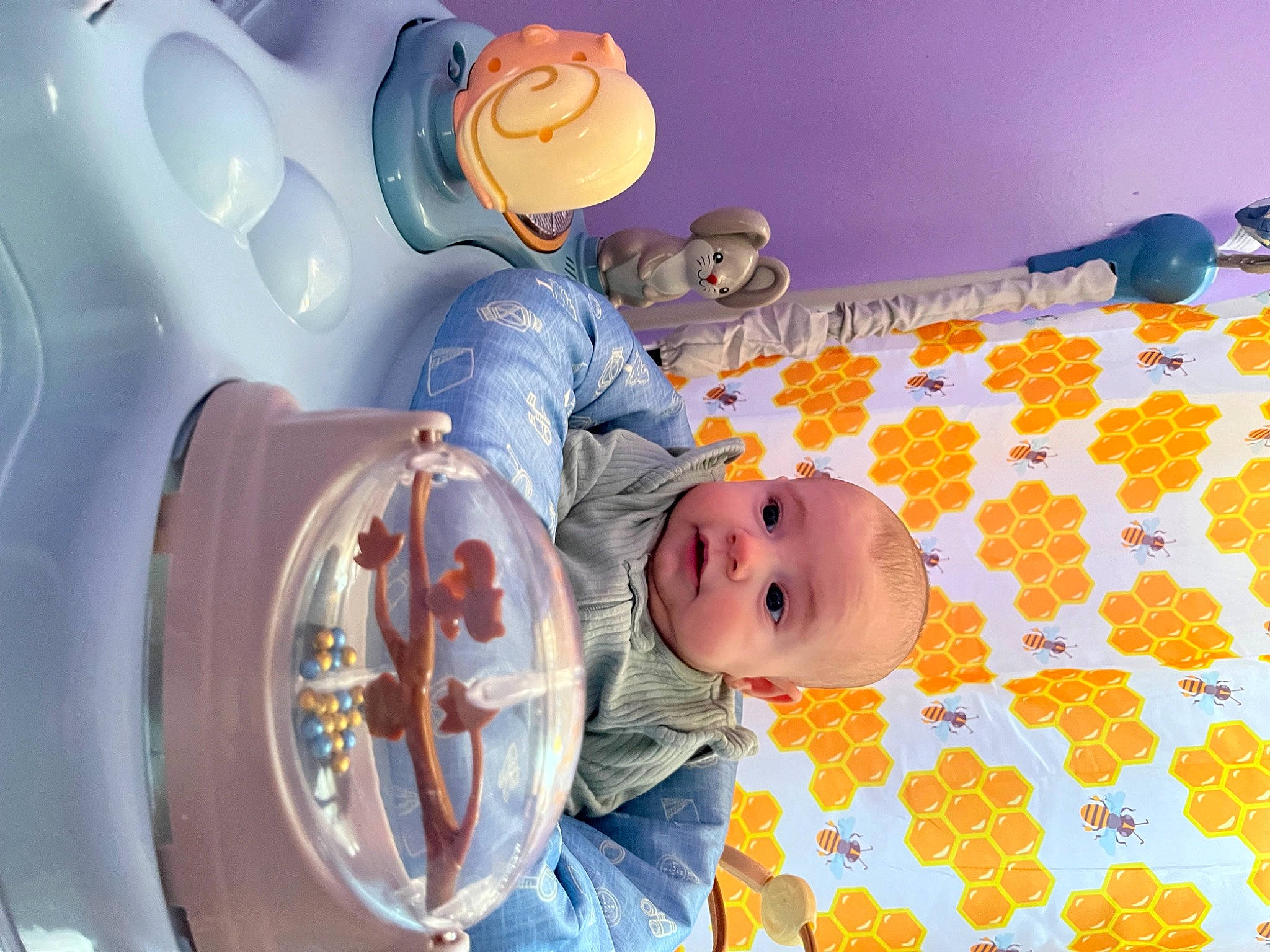 Lainey joined the competition — help win amazing prizes! automotive_wheel_system, baby, baby_products, baby_safety, baby_toddler_clothing, bed, bedding, child, circle, comfort, fun, hat, home_appliance, linens, machine, orange, person, room, toddler, white