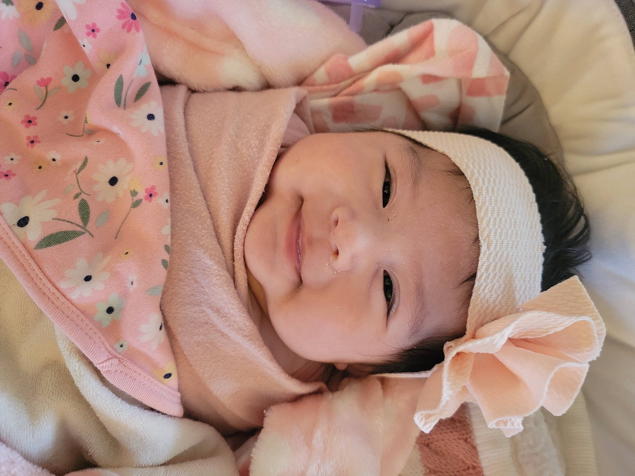 Rainn joined the competition — help win amazing prizes! baby, baby_toddler_clothing, cheek, child, comfort, eye, eyebrow, eyelash, finger, happy, head, headgear, headwear, lip, mouth, neck, nose, person, pink, skin