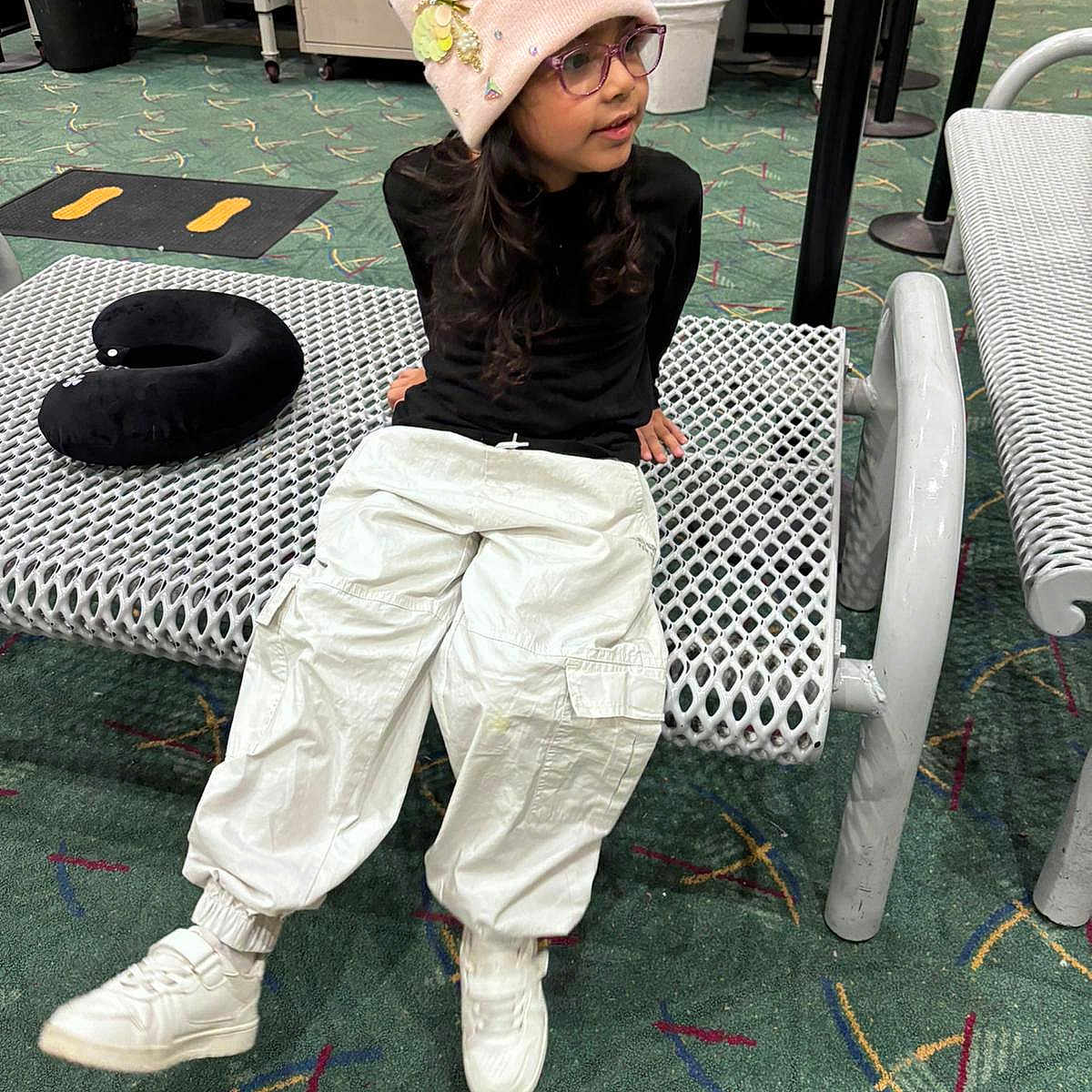 Emily Almendarez joined the competition — help win amazing prizes! baseballcap, beanie, boy, cap, child, clothing, face, footwear, furniture, hat, head, jeans, male, pants, person, photography, portrait, shoe, sitting, sneaker