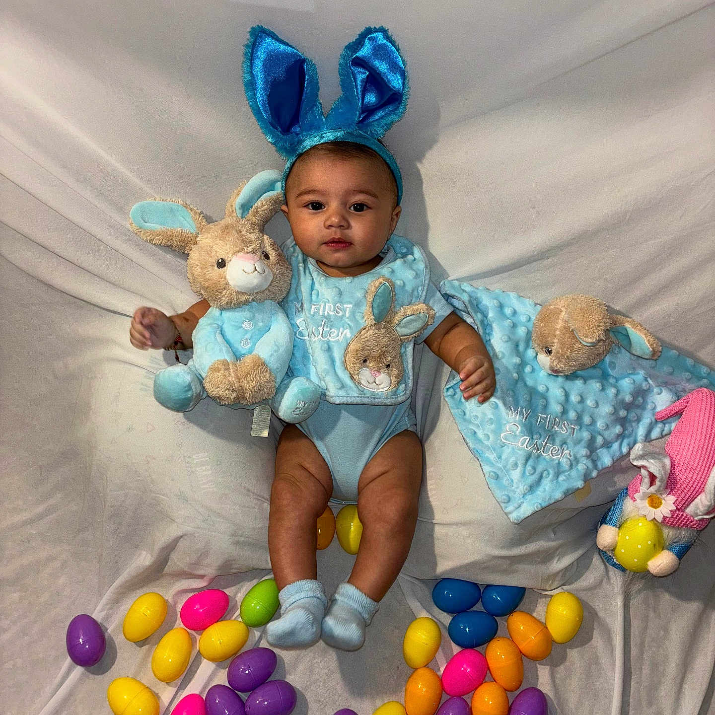 Niko joined the competition — help win amazing prizes! baby, bed, blanket, clothing, crib, face, food, furniture, hat, head, infantbed, medication, people, person, photography, pill, portrait, sitting, sweets, toy