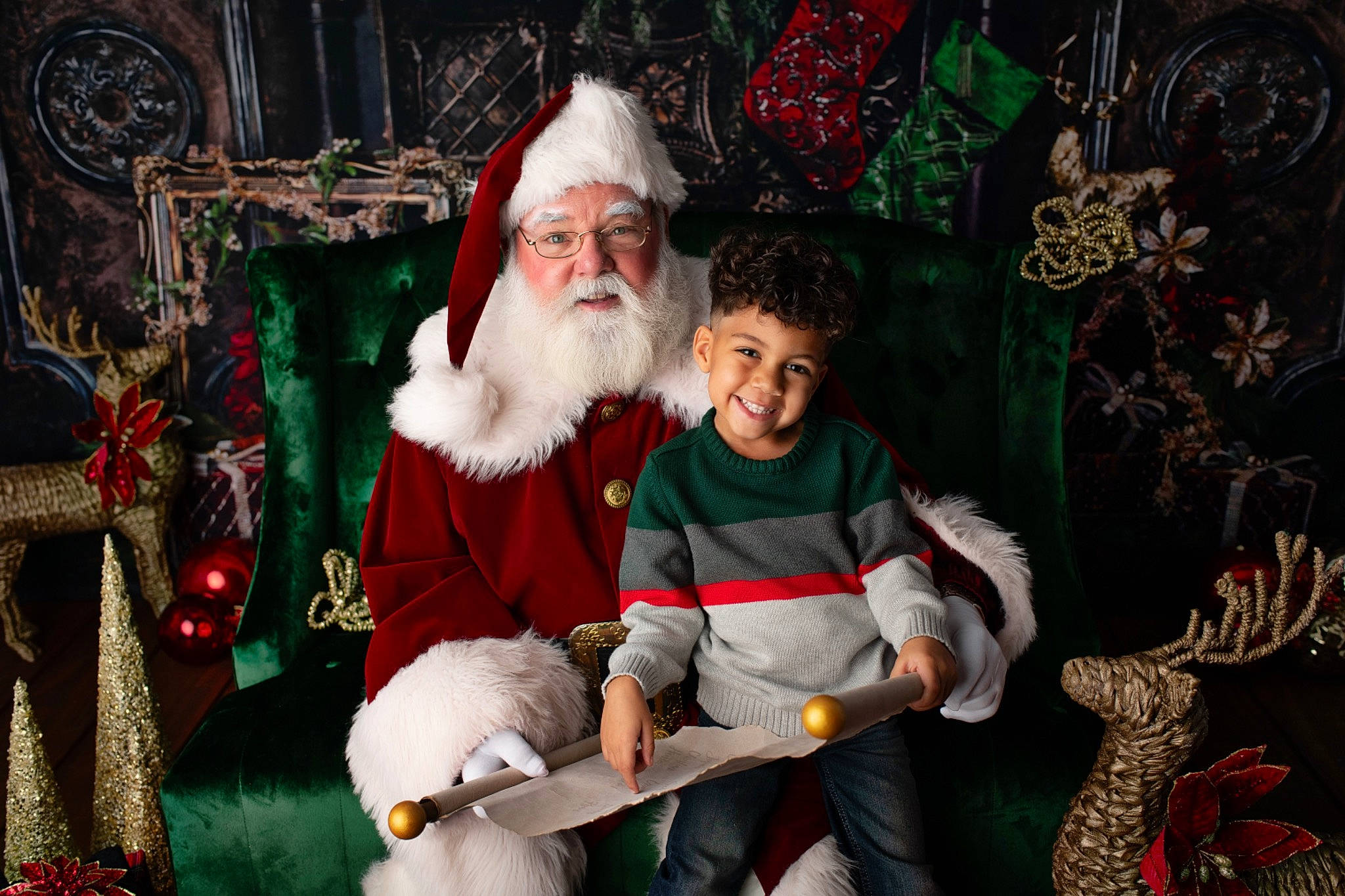 Kamdyn is registered to the contest to win money with this photo: beard, christmas, christmas_decoration, christmas_eve, christmas_ornament, costume_accessory, costume_hat, event, facial_hair, fictional_character, fur, headwear, holiday, human, human_body, interior_design, joy, lap, moustache, person