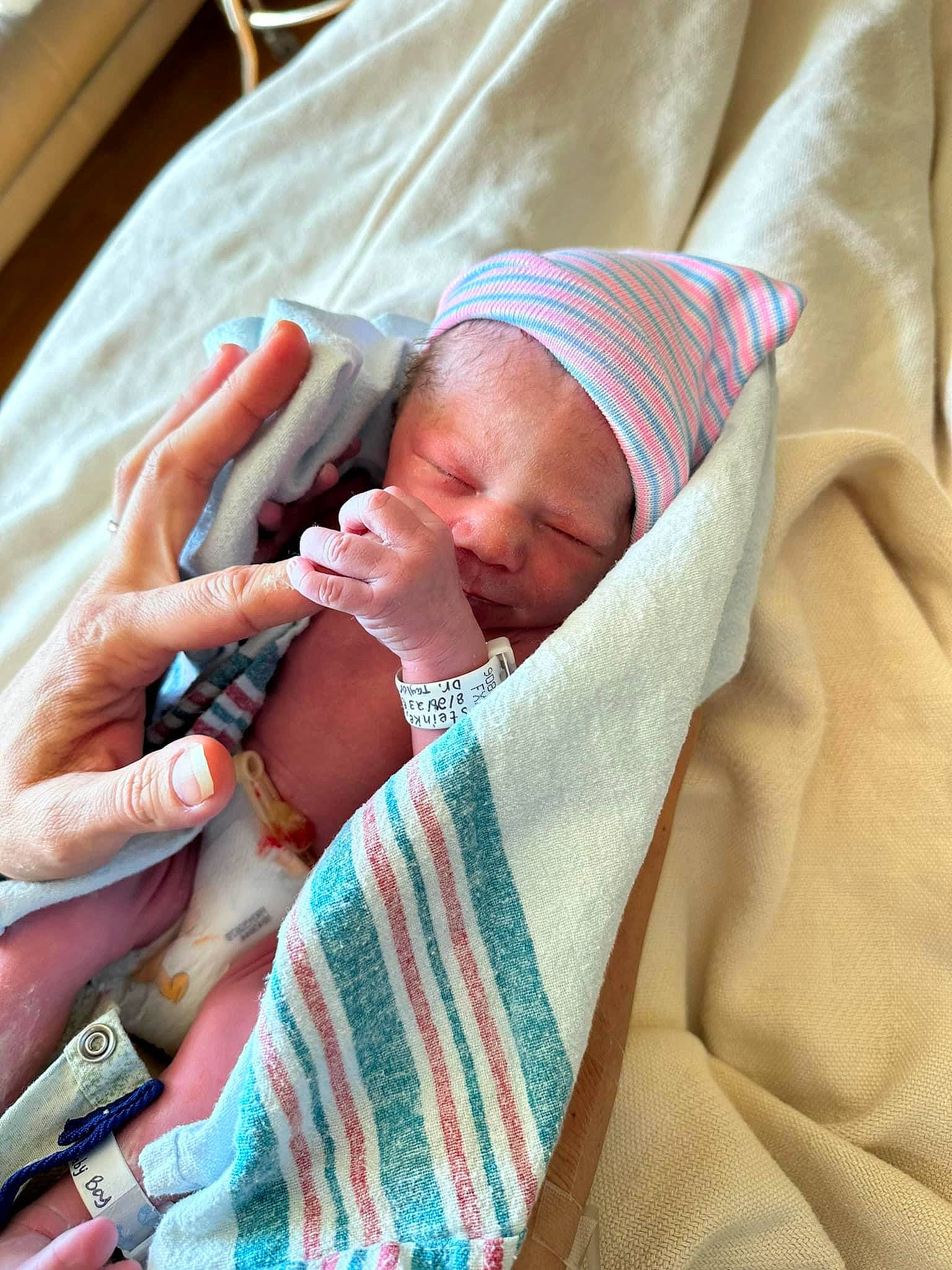 Keenan joined the competition — help win amazing prizes! baby, baby_products, baby_sleeping, baby_toddler_clothing, bedtime, birth, cheek, child, comfort, finger, gesture, linens, nail, nap, person, room, skin, sleep, thumb, toddler