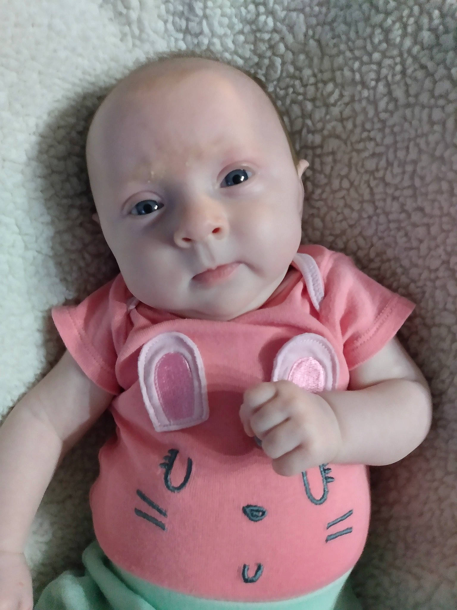 Mary joined the competition — help win amazing prizes! baby, baby_products, baby_toddler_clothing, cheek, child, face, head, lip, person, pink, product, skin, toddler