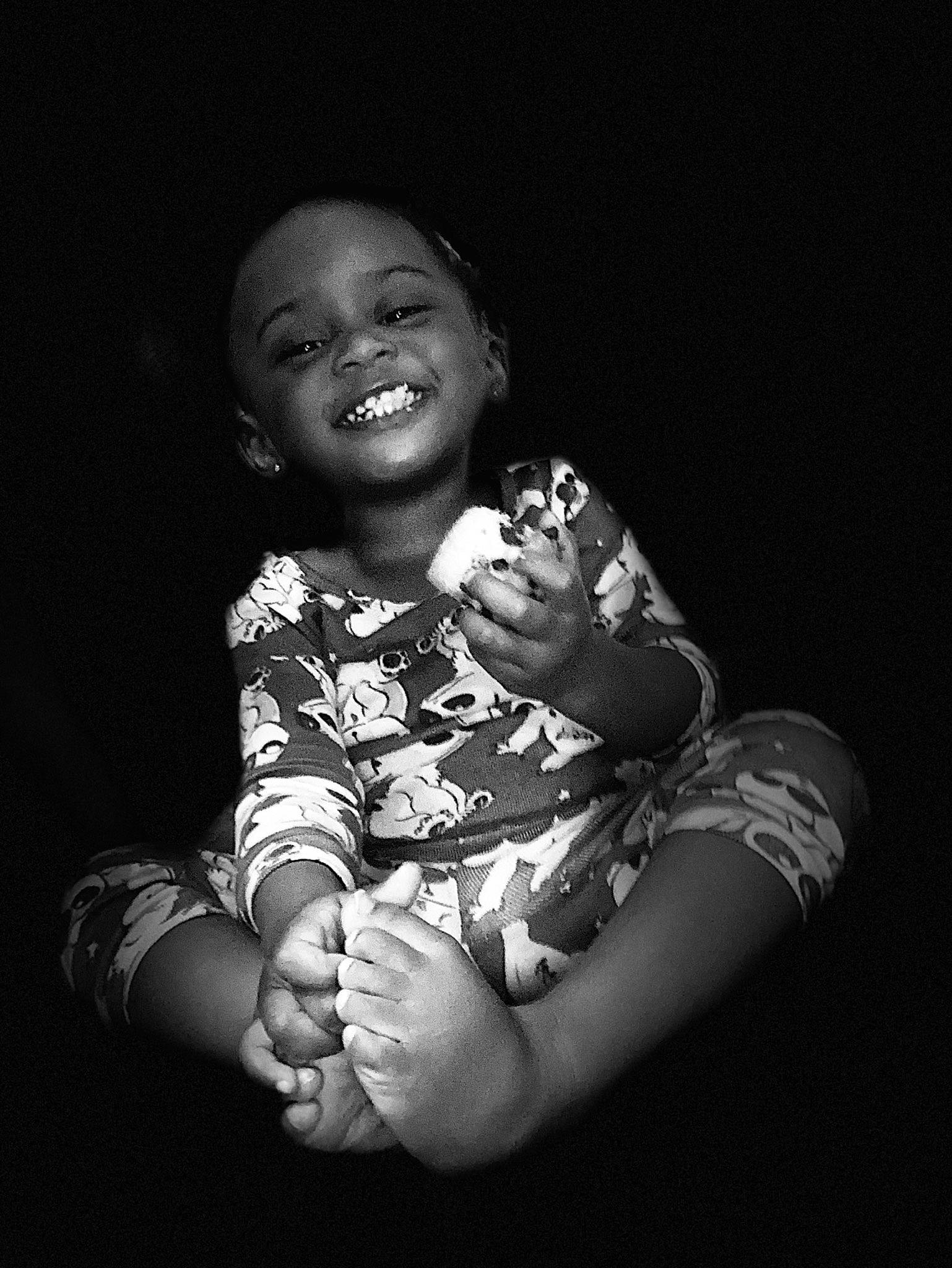Christa joined the competition — help win amazing prizes! arm, baby, baby_toddler_clothing, cheek, child, comfort, darkness, elbow, facial_expression, flash_photography, fun, gesture, hand, happy, joy, monochrome, monochrome_photography, person, sleeve, smile