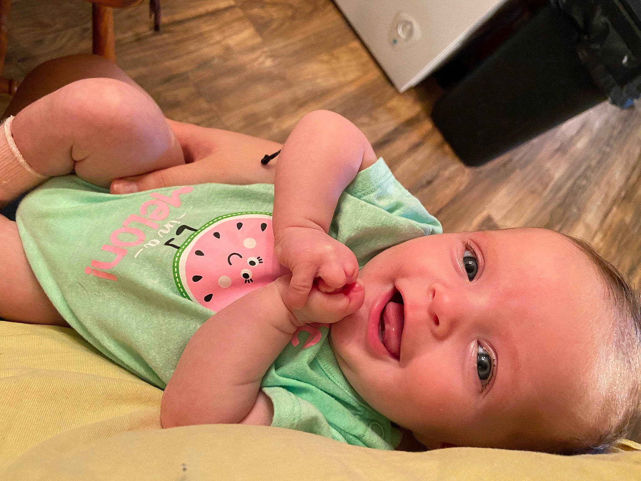 Ivey is registered to the contest to win money with this photo: arm, baby, cheek, chest, comfort, eye, eyelash, finger, head, human_body, iris, joint, lip, mouth, muscle, organ, person, skin, stomach, thigh