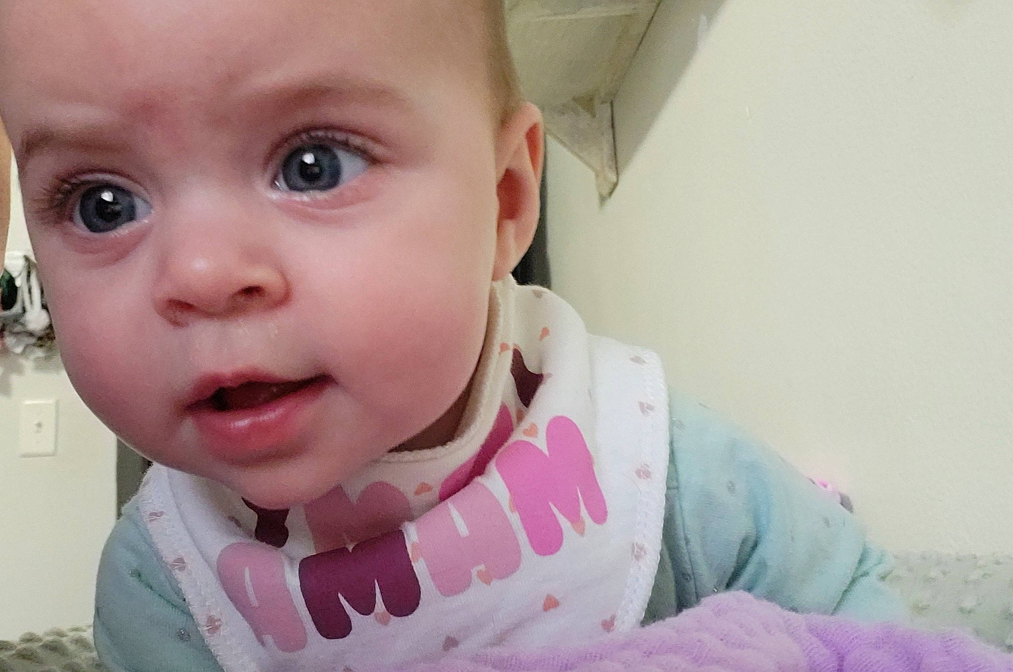 Leighton joined the competition — help win amazing prizes! baby, baby_toddler_clothing, cheek, chin, collar, ear, eye, eyebrow, eyelash, happy, iris, lip, mouth, neck, nose, person, pink, skin, sleeve, smile