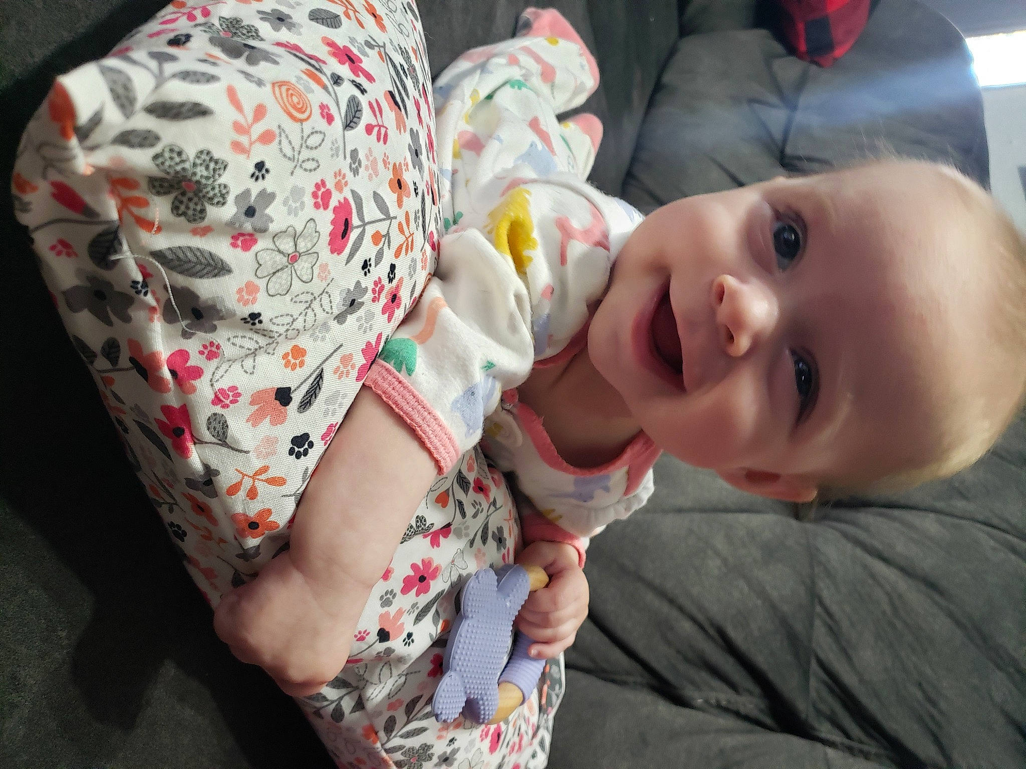Leighton joined the competition — help win amazing prizes! baby, baby_laughing, baby_toddler_clothing, cheek, child, comfort, cool, dress, eye, facial_expression, fun, happy, headgear, joy, mammal, mouth, nose, person, sitting, sleeve