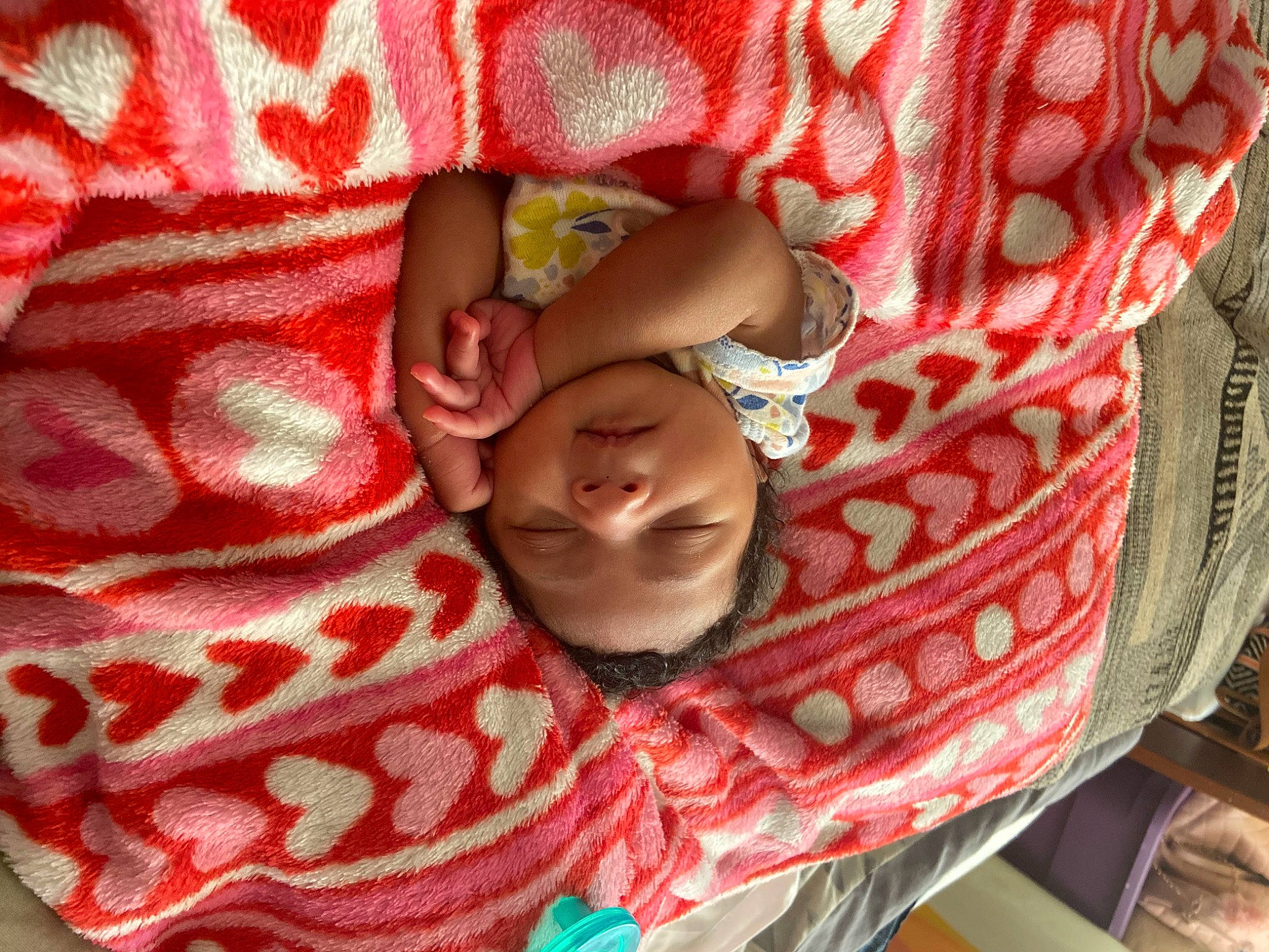 Dashonna is registered to the contest to win money with this photo: baby, baby_products, baby_sleeping, baby_toddler_clothing, bedtime, carmine, cheek, child, comfort, eye, face, happy, head, linens, pattern, person, plaid, sleeve, smile, textile