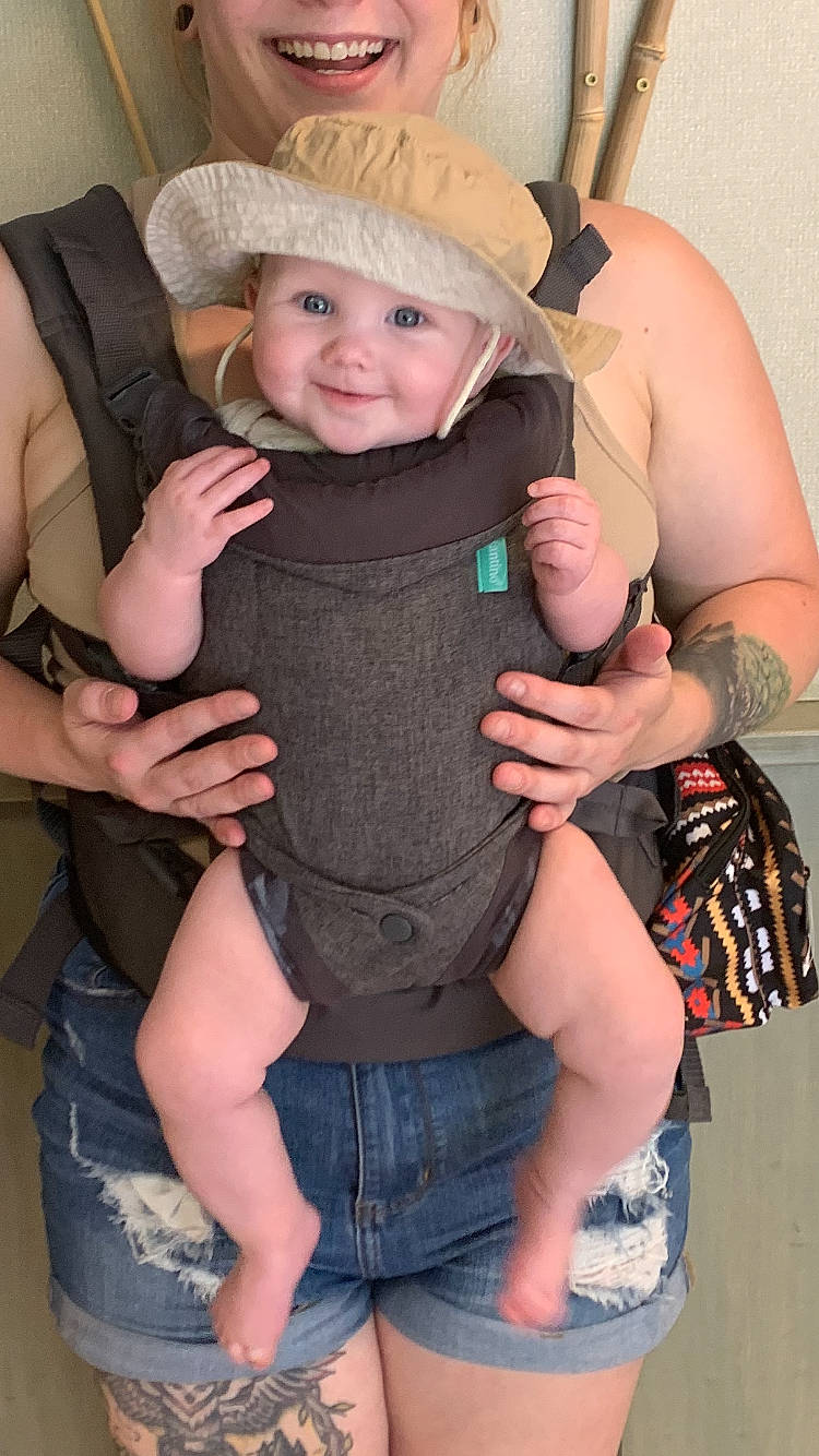 Olive joined the competition — help win amazing prizes! arm, black, blue, clothing, eye, fashion, finger, hat, headwear, joint, joy, leg, muscle, organ, person, shorts, shoulder, skin, smile, sun_hat