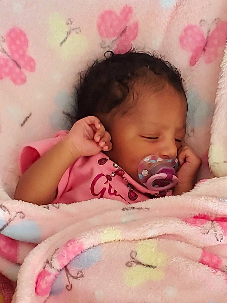 Aleynna is registered to the contest to win money with this photo: baby, bedtime, birth, cheek, child, face, finger, hand, head, lip, mouth, nose, person, pink, skin, sleep, textile, toddler