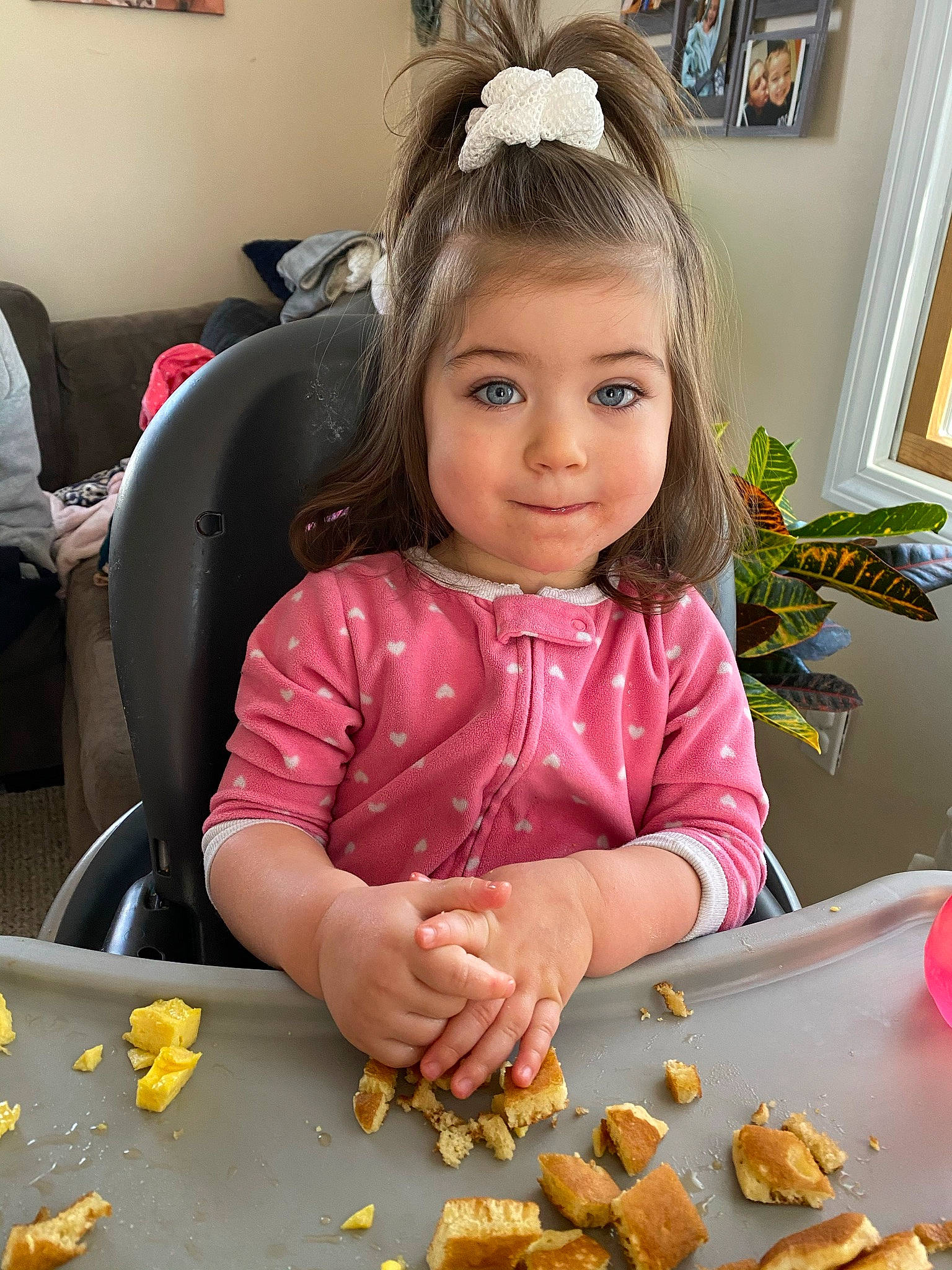 Lilliana joined the competition — help win amazing prizes! baked_goods, chair, child, comfort_food, cuisine, dish, finger_food, food, happy, ingredient, junk_food, person, picture_frame, plate, recipe, sharing, smile, sweetness, table, tableware