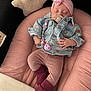 Lyla participe au concours pour gagner de l'argent avec cette photo : baby, infant, pacifier, headband, denim_jacket, pink_pillow, knit_socks, blanket, plush_star, sleeping, cute, nursery, boppy_pillow, beaded_clip, hand, legs, soft_toy, cozy, portrait, indoor