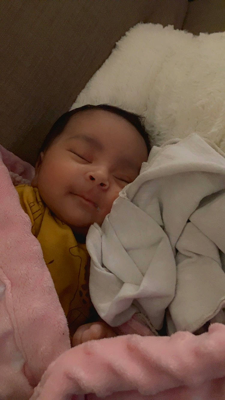 Jurnee joined the competition — help win amazing prizes! baby, baby_sleeping, baby_toddler_clothing, bedtime, carmine, cheek, child, comfort, face, fur, linens, person, skin, sleep, thumb, toddler