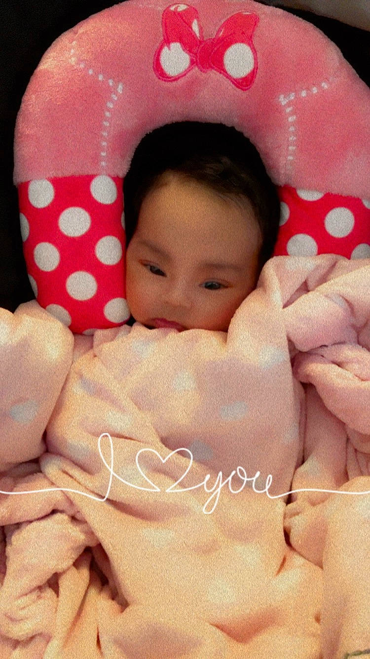 Jurnee joined the competition — help win amazing prizes! baby, baby_sleeping, baby_toddler_clothing, cheek, child, comfort, facial_expression, finger, human, lip, mammal, mouth, nose, people, person, pink, product, skin, textile, toddler