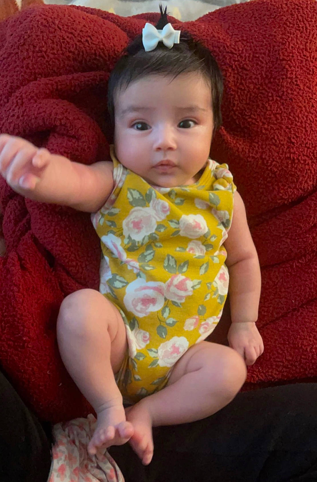 Nayeli joined the competition — help win amazing prizes! baby, baby_toddler_clothing, cheek, child, chin, comfort, eye, facial_expression, finger, head, human, iris, lap, lip, neck, nose, person, pink, skin, sleeve