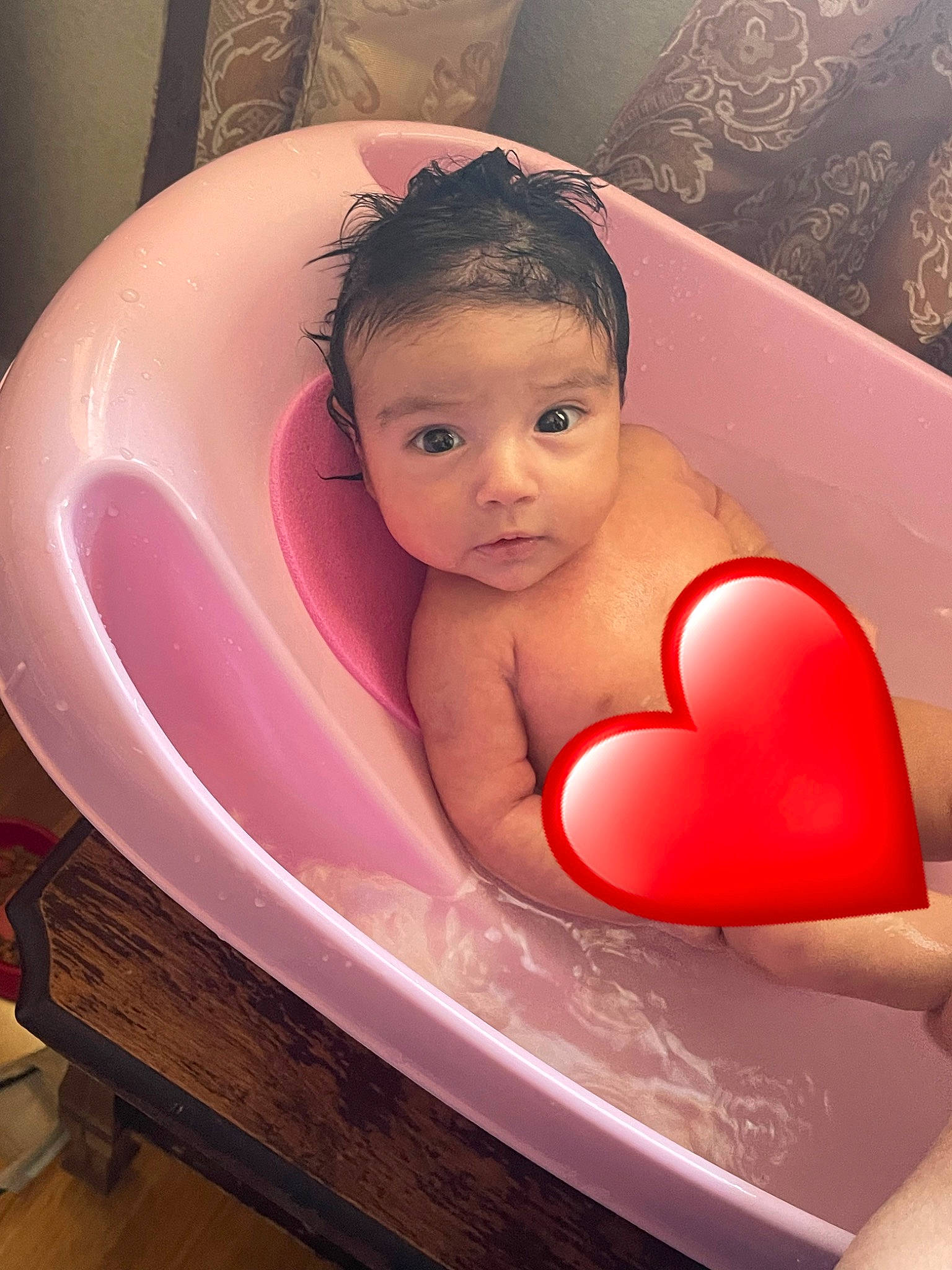 Nayeli joined the competition — help win amazing prizes! arm, baby, baby_bathing, bathing, cheek, chest, comfort, finger, happy, head, leisure, lip, material_property, mouth, organ, person, pink, plumbing, skin, swimming_pool