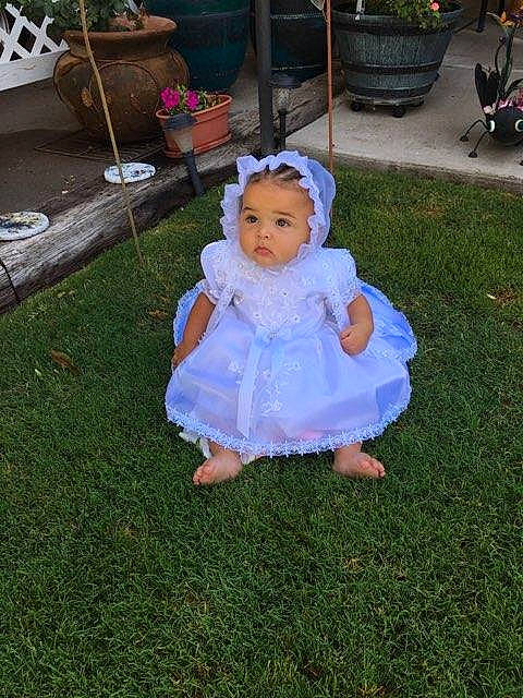 Kahlia joined the competition — help win amazing prizes! child, dress, garden, grass, lawn, person, plant, toddler, yard