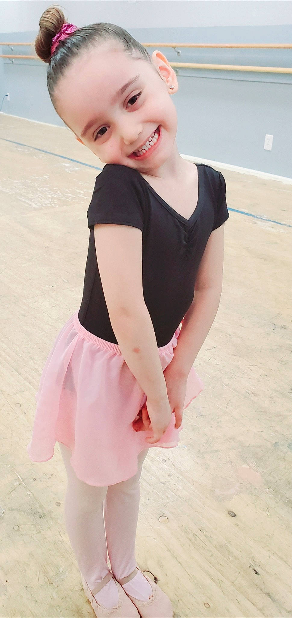 Isabelle joined the competition — help win amazing prizes! baby_toddler_clothing, face, happy, human_body, human_leg, joint, joy, knee, leg, neck, person, pink, skin, sleeve, smile, sportswear, standing, t_shirt, thigh, toddler