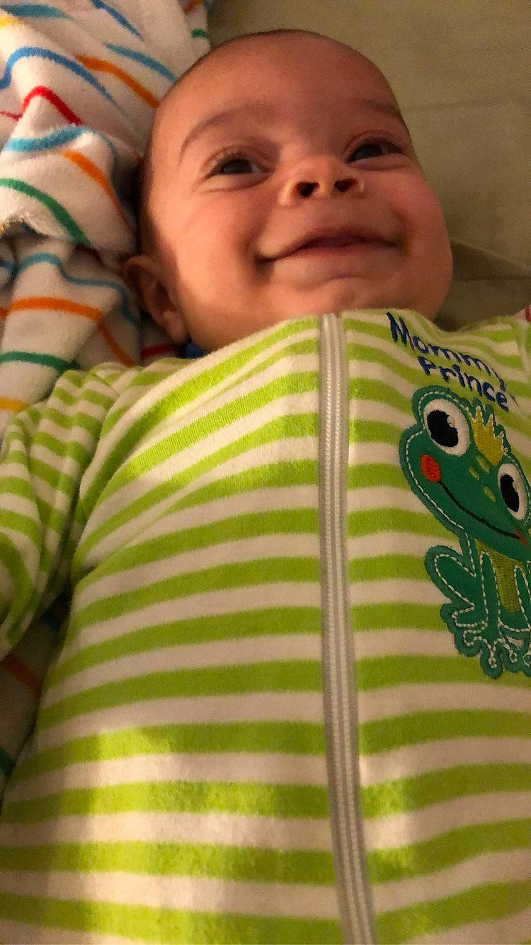Malikye joined the competition — help win amazing prizes! baby, bedtime, cheek, child, eye, face, facial_expression, green, head, linens, nose, person, skin, smile, textile, toddler
