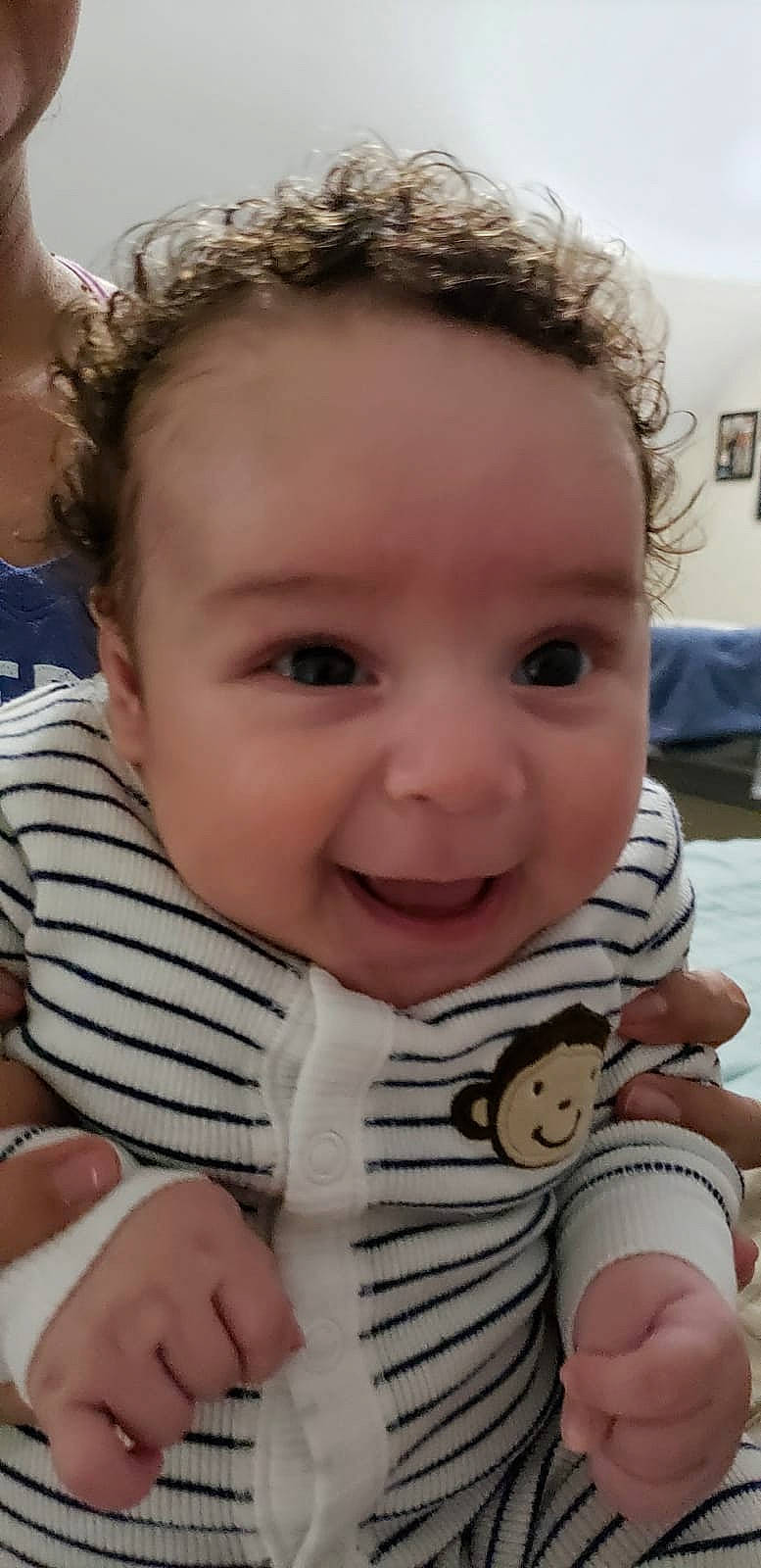 Santiago joined the competition — help win amazing prizes! baby, baby_products, cheek, child, chin, face, facial_expression, finger, forehead, head, lip, mouth, nose, person, skin, smile, thumb, toddler